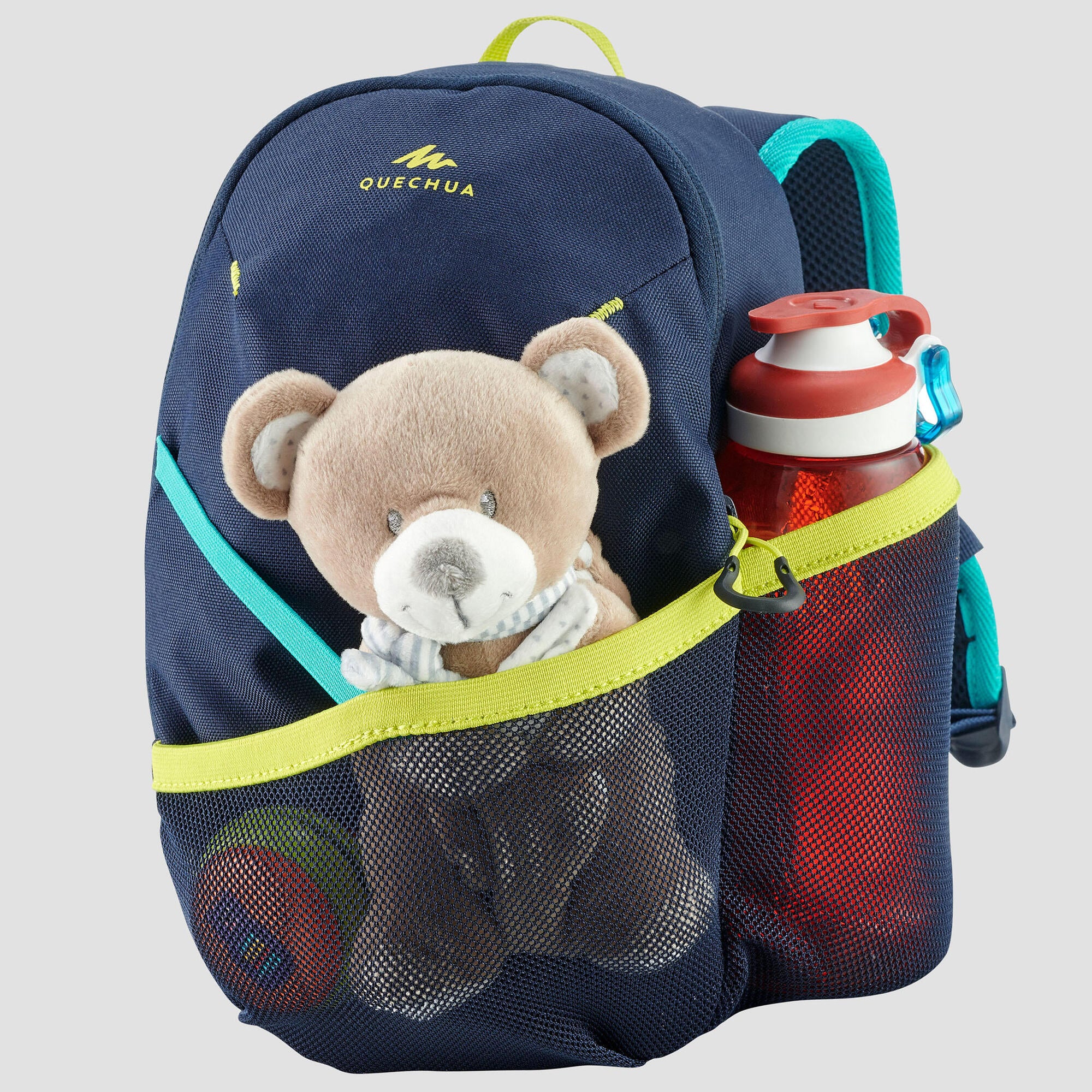quechua-mh100-kinder-wanderrucksack-5l-stahlblau image 2