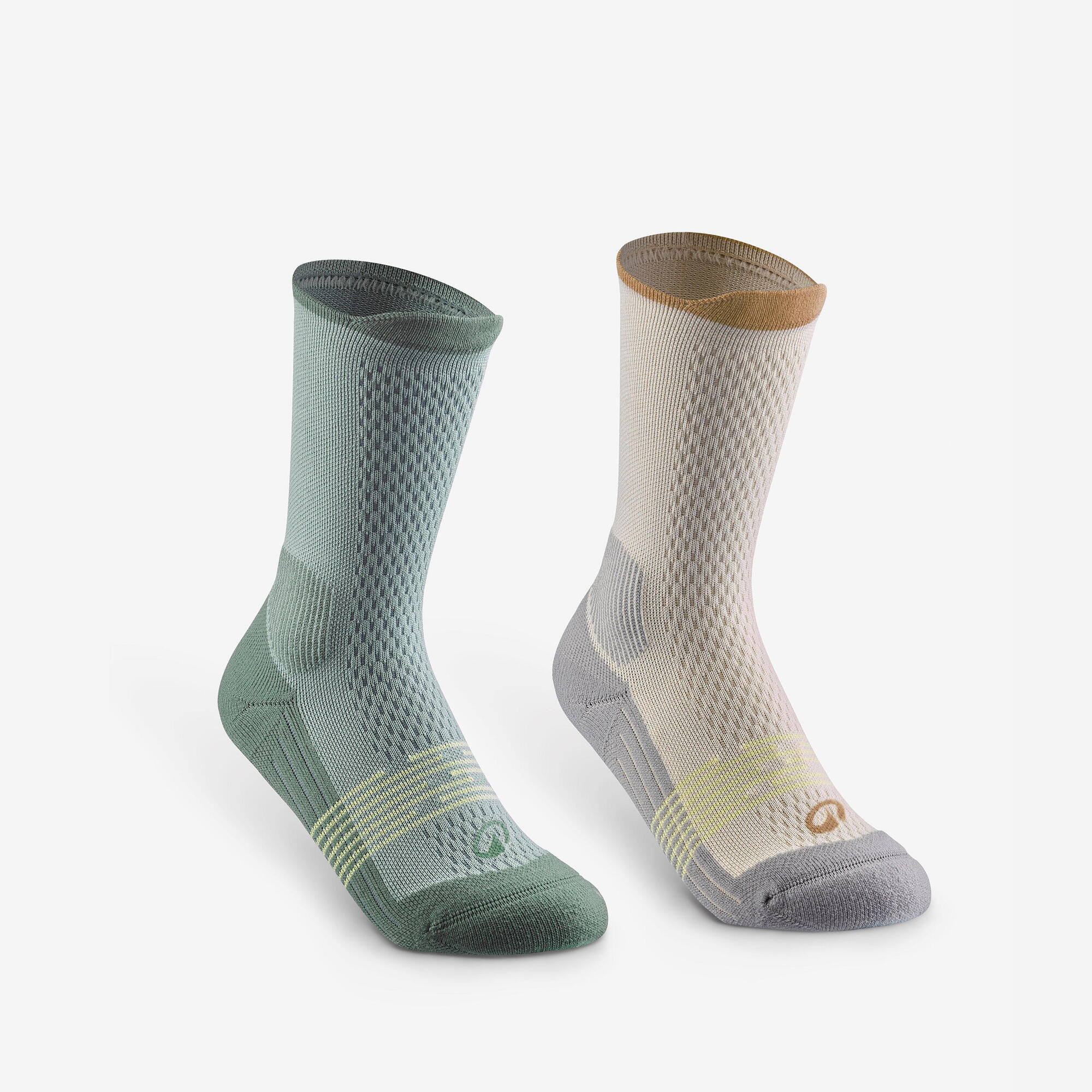 quechua-hike-500-wandersocken-kinder-2er-pack-gr-n image 1