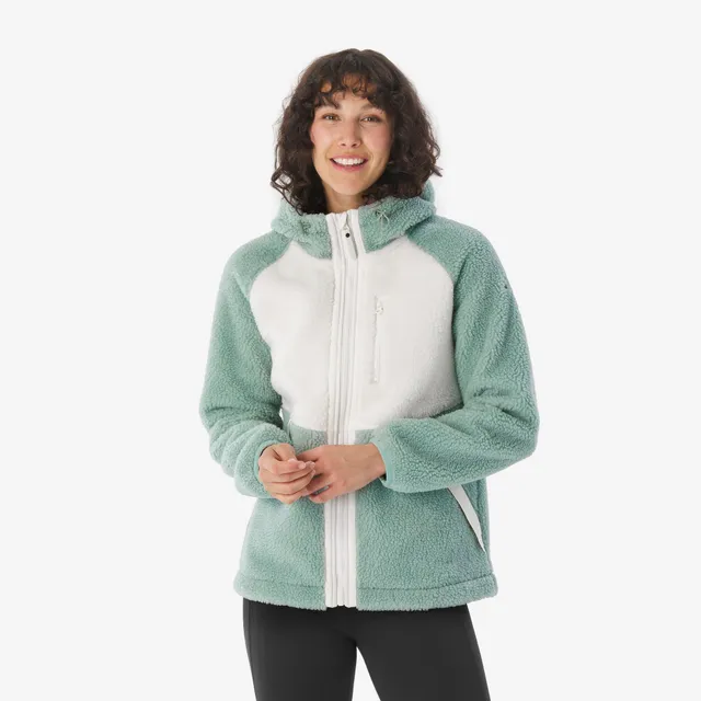 quechua-nh900-sherpa-fleecejacke-damen-verdigris-warm image 1