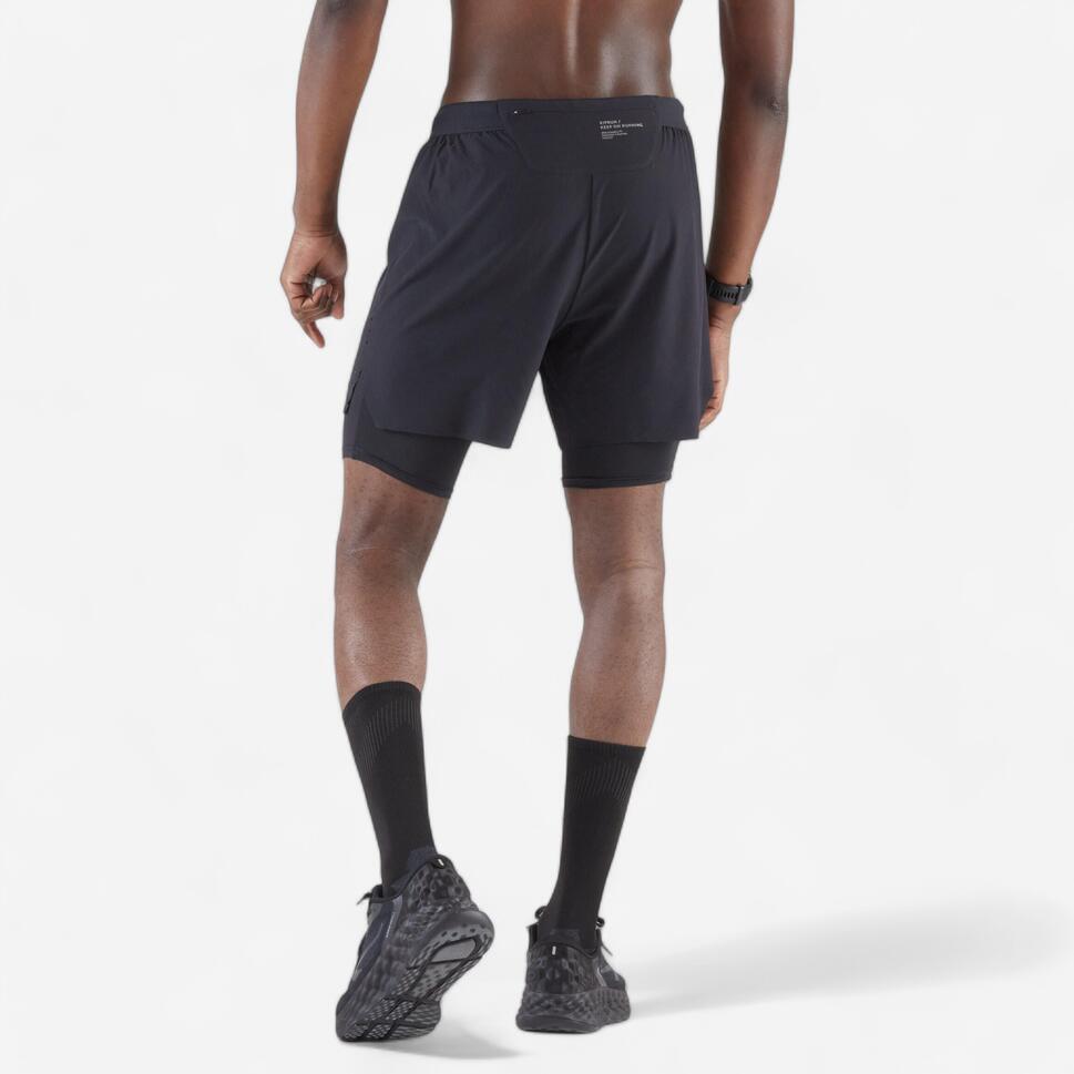 kiprun-run-500-2-in-1-laufshorts-herren-smoked-black image 2