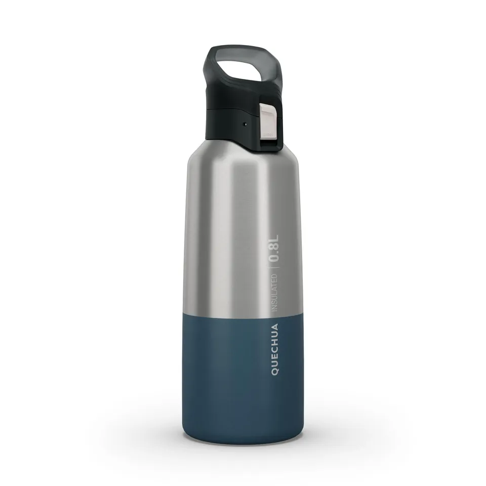 quechua-mh900-thermoflasche-800-ml-dark-petrol-blue-edelstahl image 1
