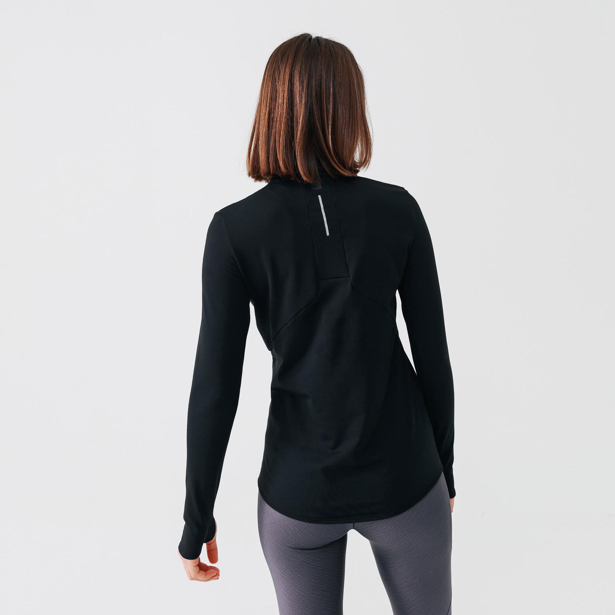 kiprun-100-damen-laufshirt-langarm-half-zip image 2