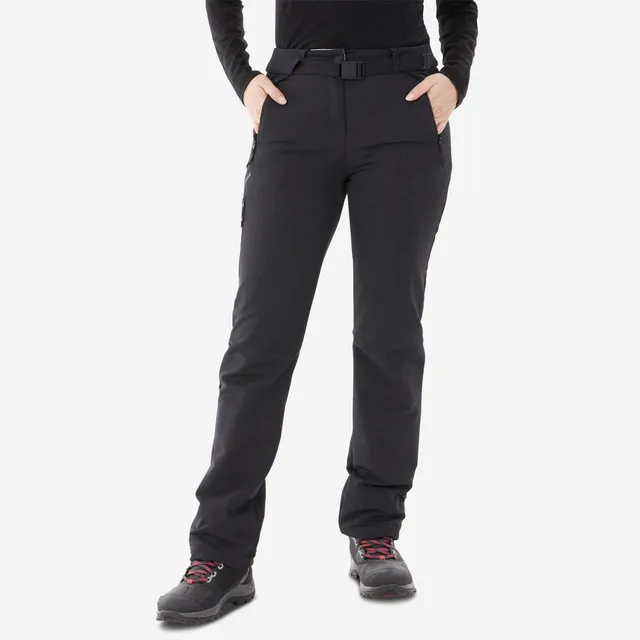 quechua-nh500-softshellhose-damen-schwarz-wasserabweisend image 1