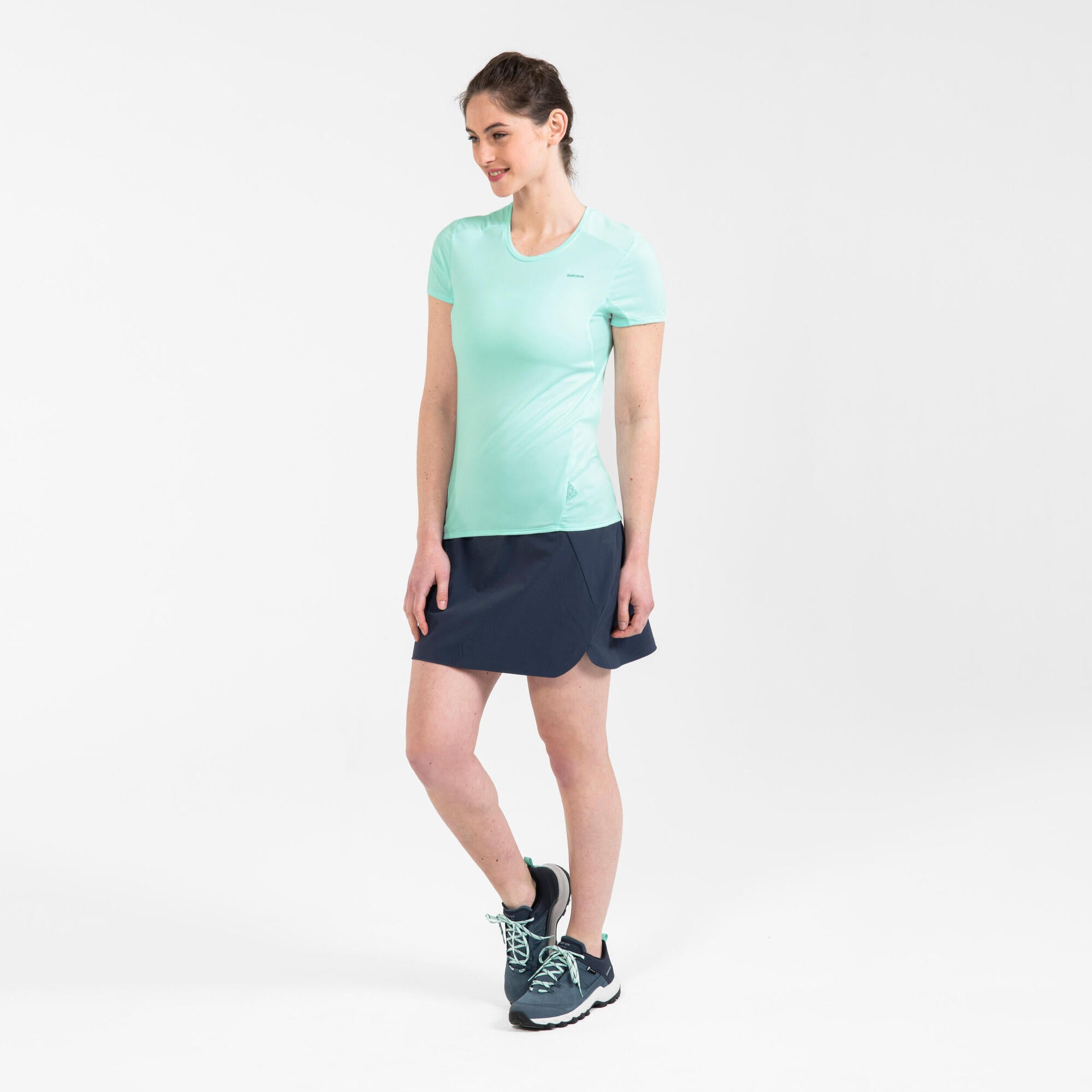 quechua-mh100-t-shirt-damen-wandern-pale-mint-leicht image 2