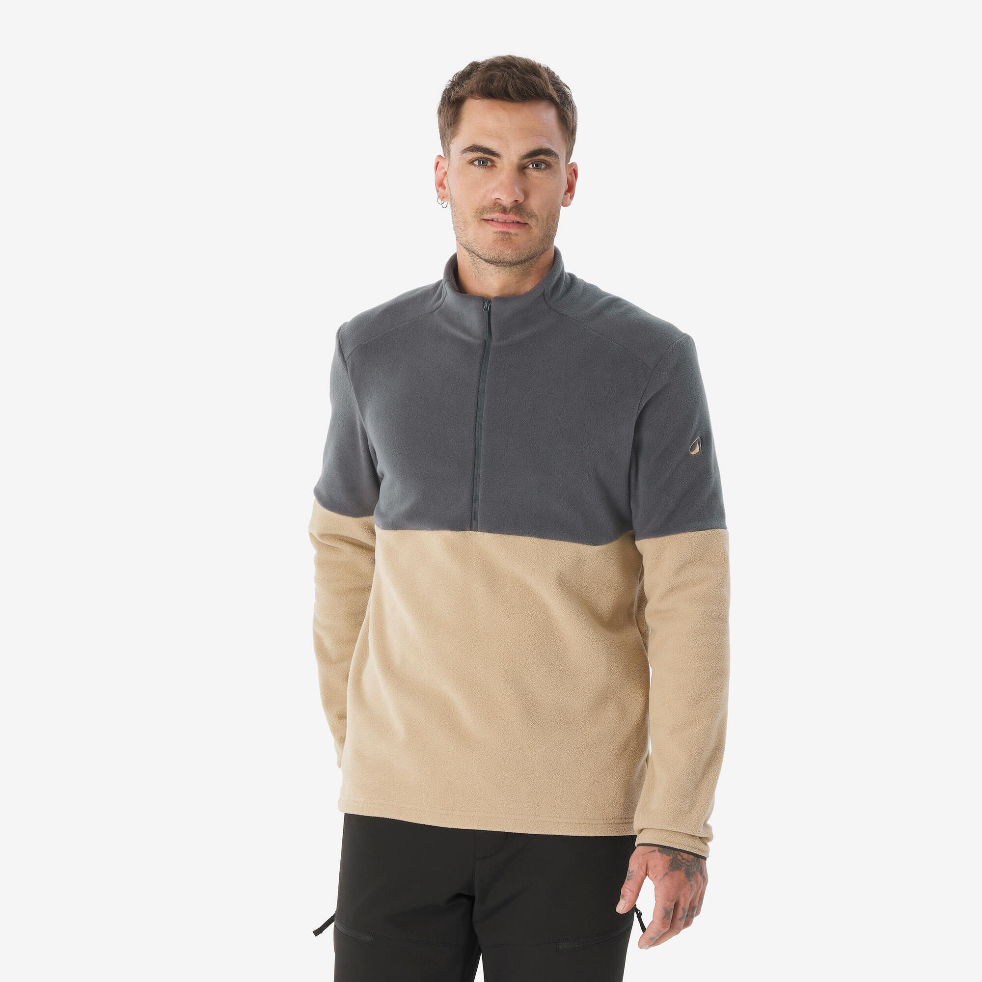 quechua-mh500-herren-fleece-half-zip-leicht-sand image 1