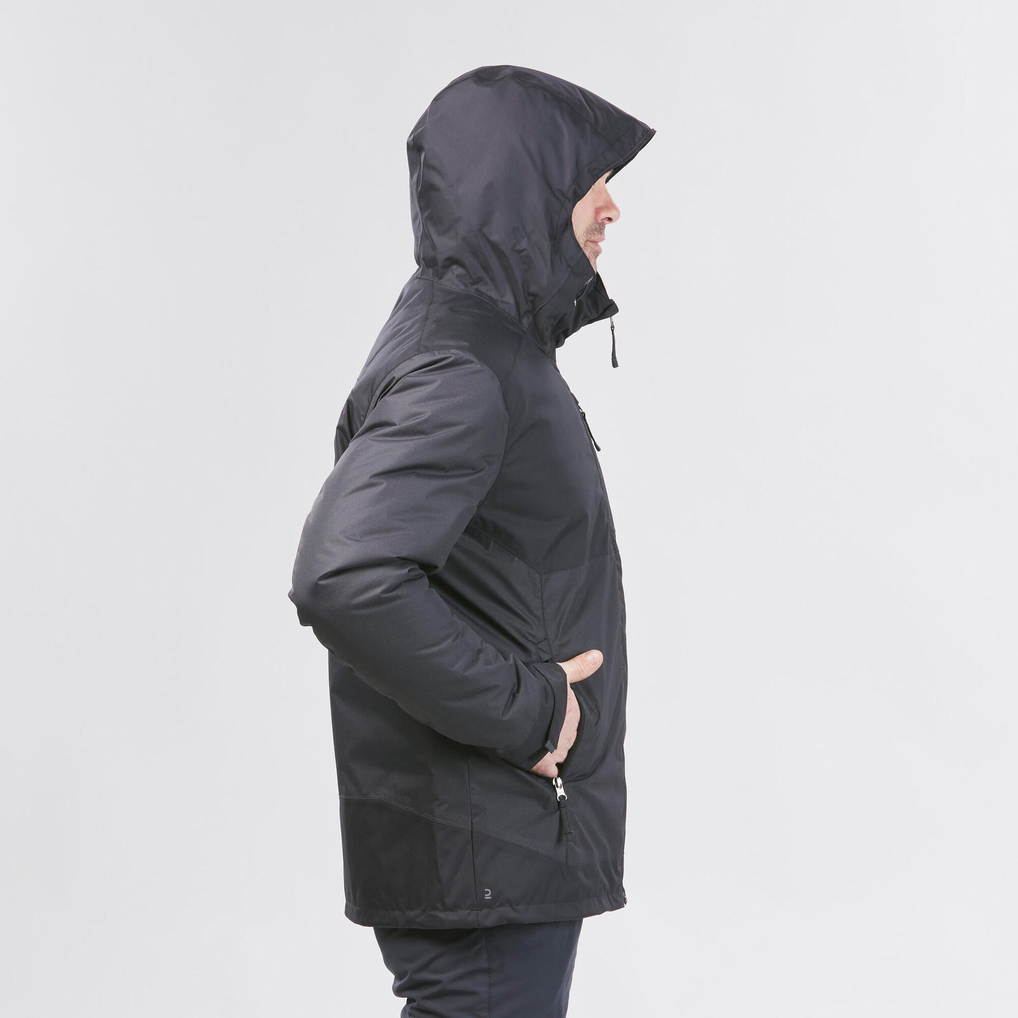 quechua-nh500-winterjacke-herren-wasserdicht-schwarz image 4