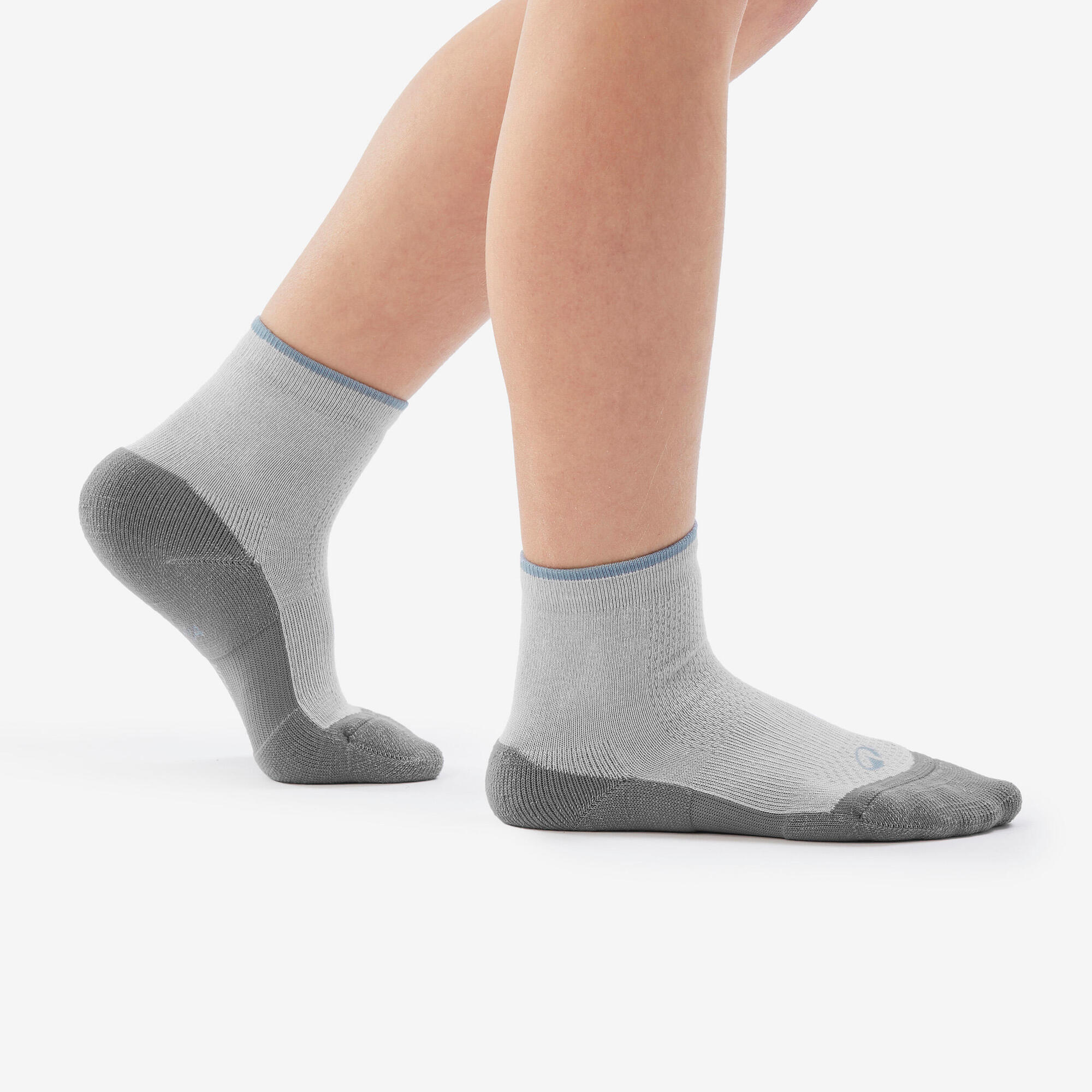 quechua-hike-100-wandersocken-kinder-2er-pack-grau image 7
