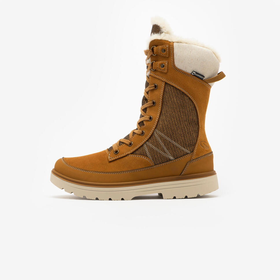quechua-nh900-winterstiefel-damen-leder-wasserdicht image 1