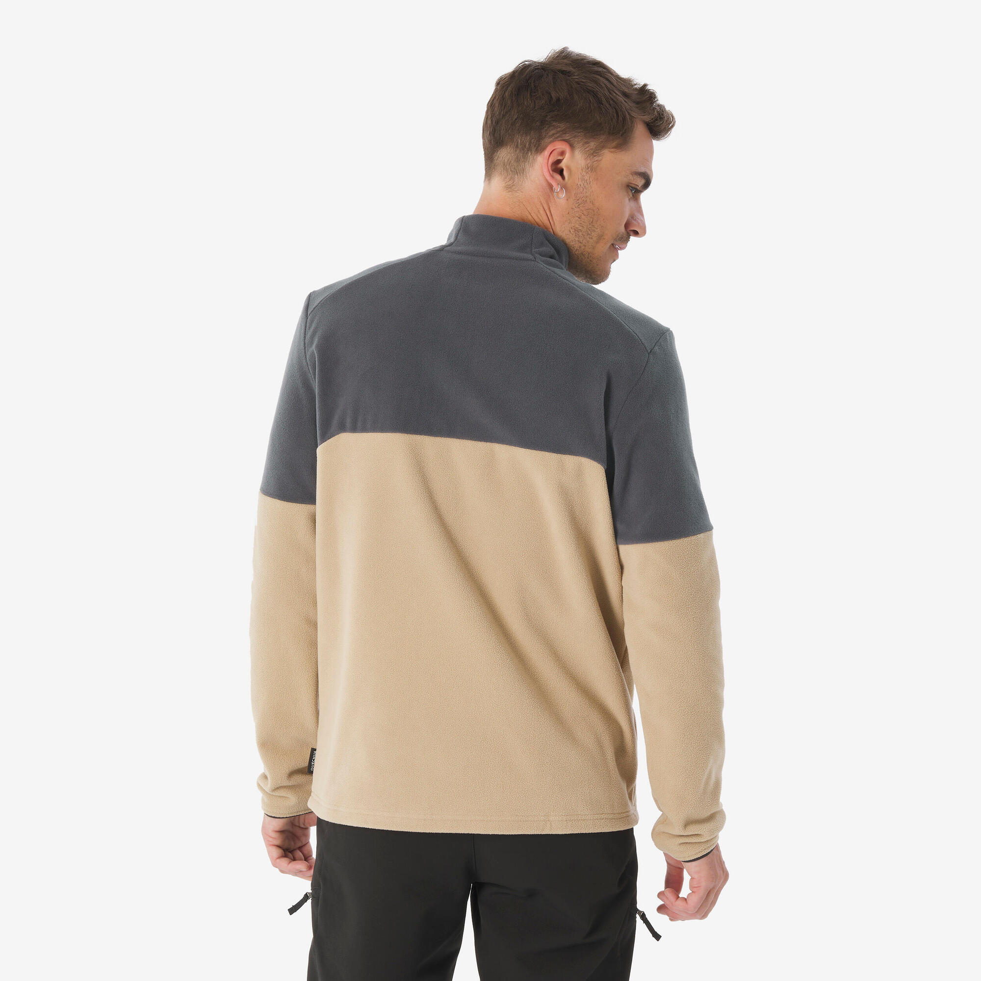 quechua-mh500-herren-fleece-half-zip-leicht-sand image 3