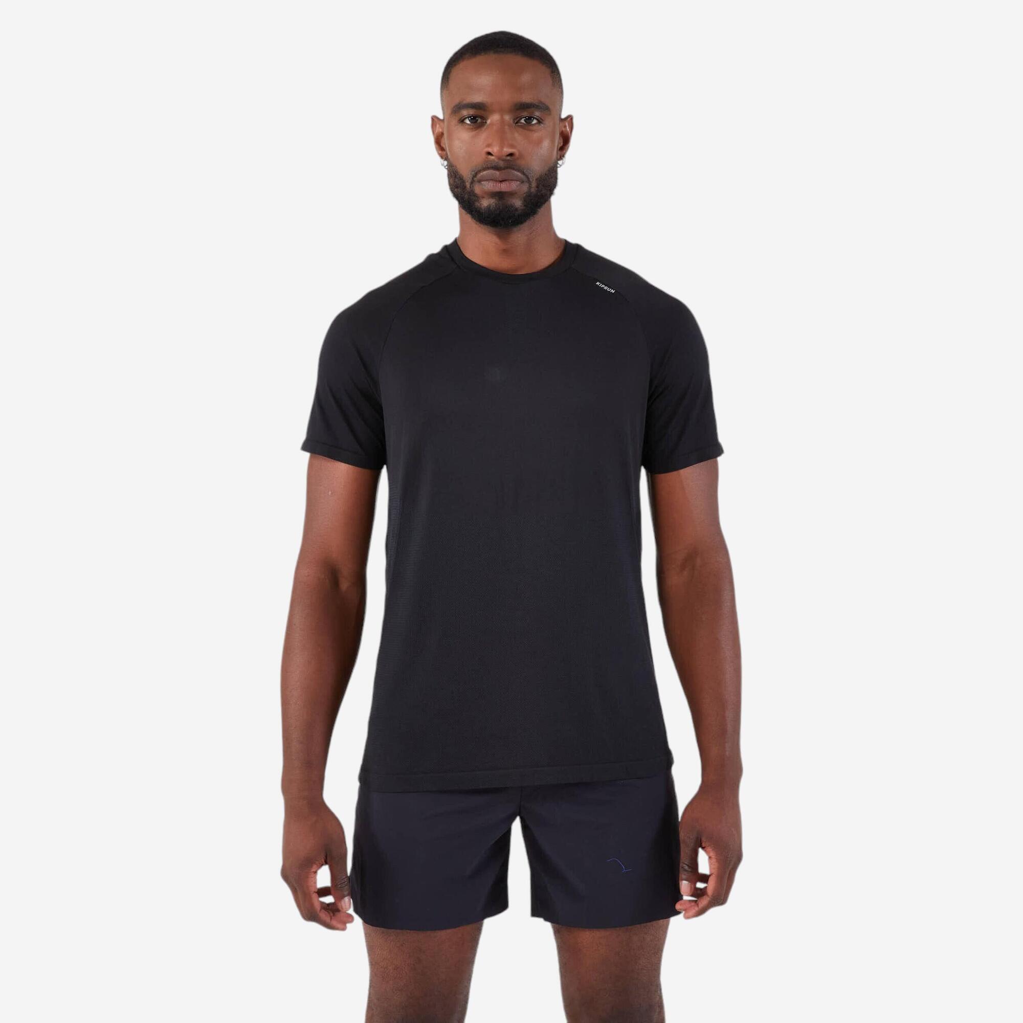 kiprun-run-500-laufshirt-herren-schwarz-nahtlos image 1