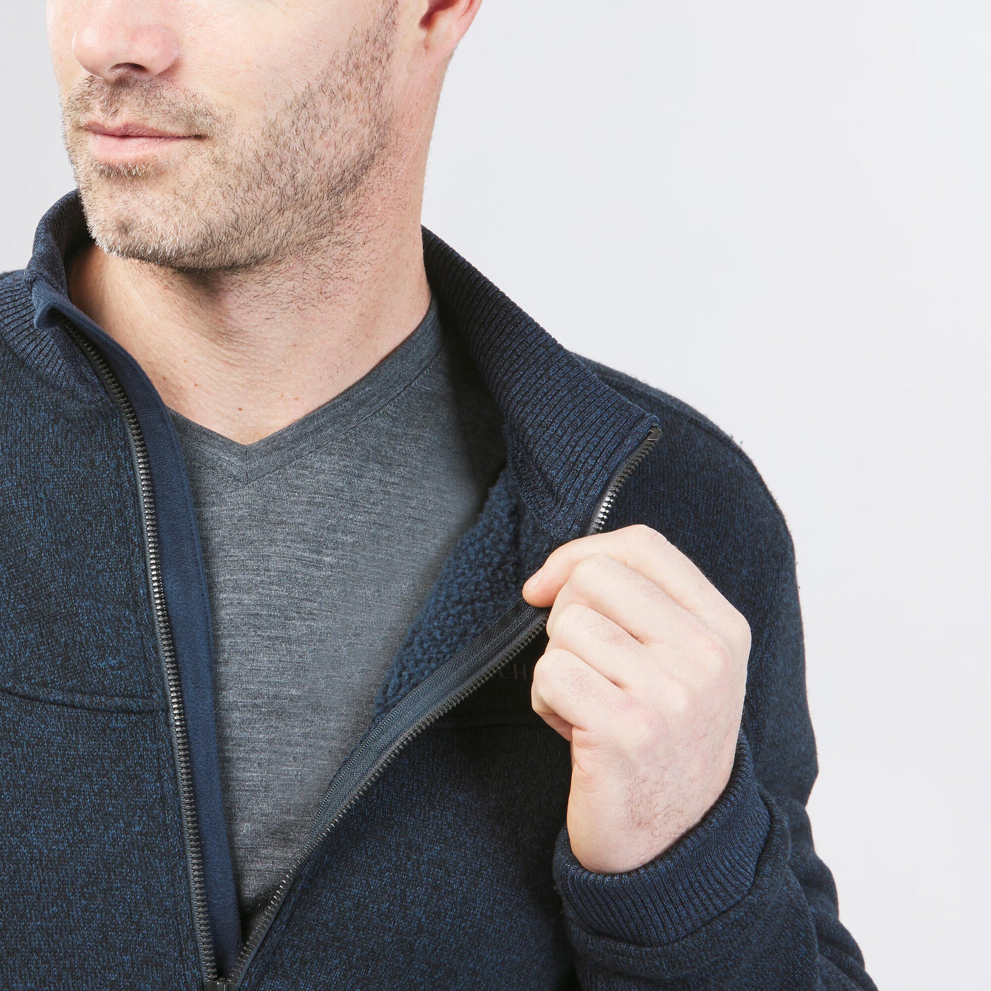 quechua-sh100-fleecejacke-herren-asphalt-blue-warm image 4