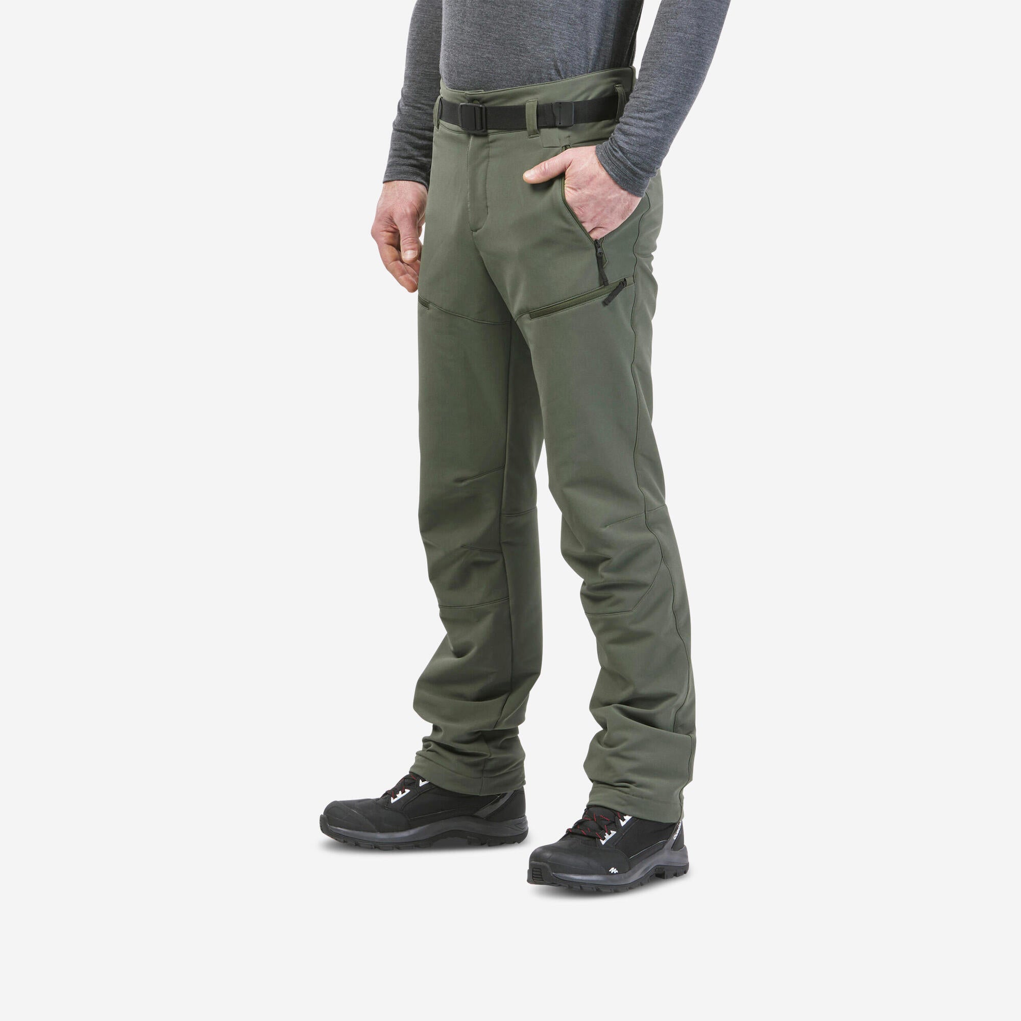 quechua-nh500-snow-wanderhose-herren-khaki-w33-l31 image 2