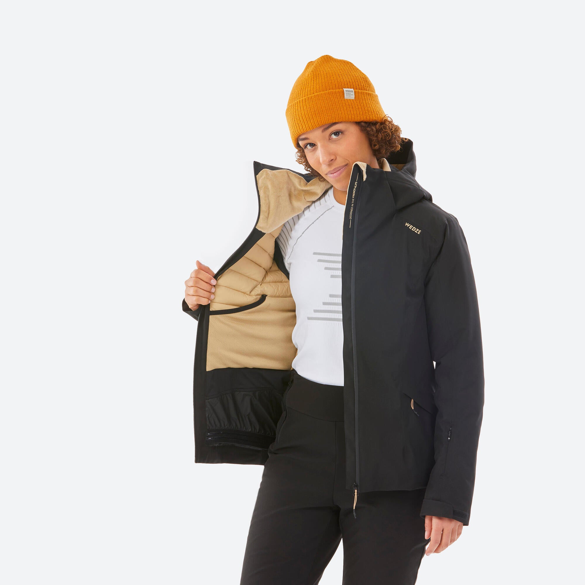 wedze-500-skijacke-damen-smoked-black-wasserdicht image 5