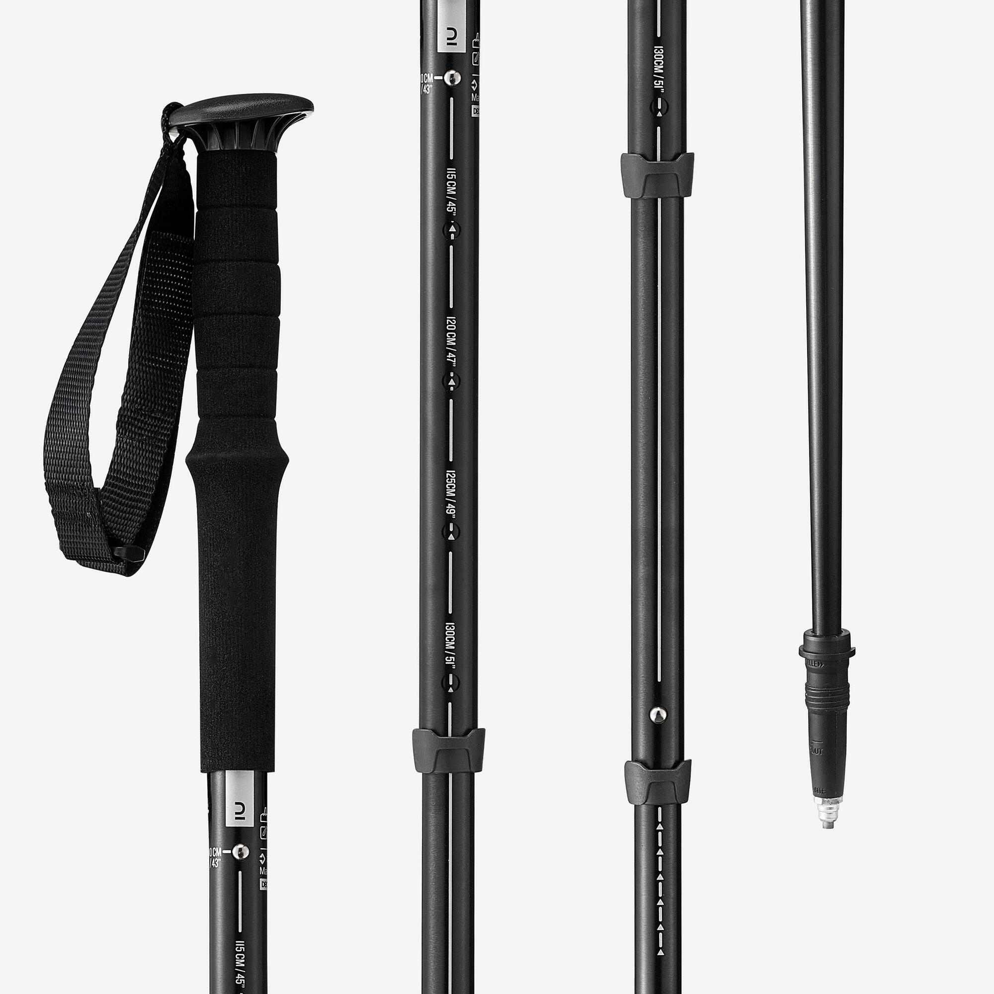 forclaz-mt100-wanderstock-einzel-schwarz-alu image 3