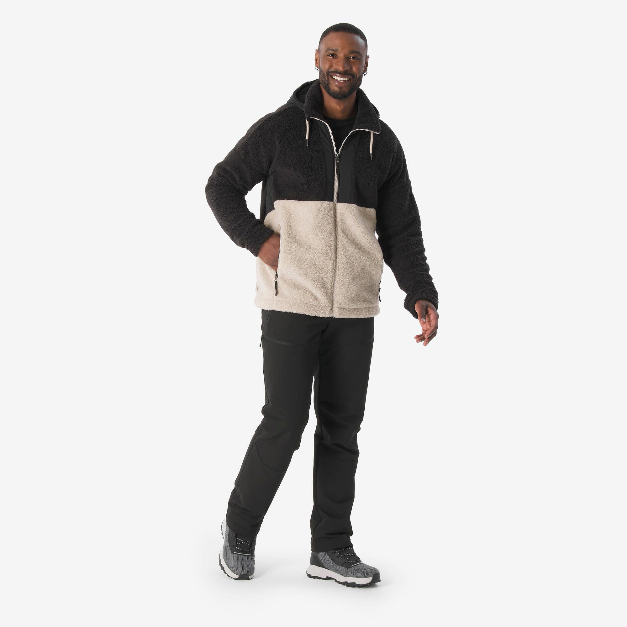 quechua-nh900-sherpa-fleecejacke-herren-lunar-beige image 2