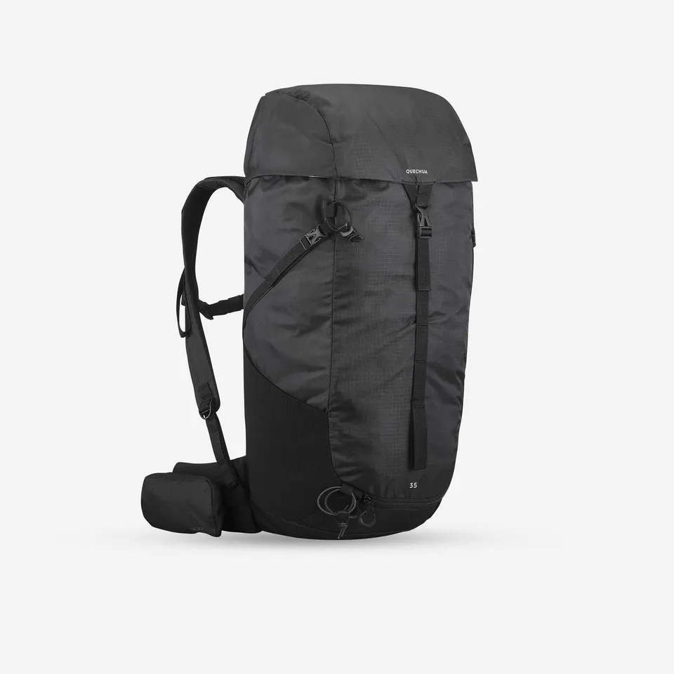 quechua-mh100-35l-wanderrucksack-schwarz-bel-ftet image 1