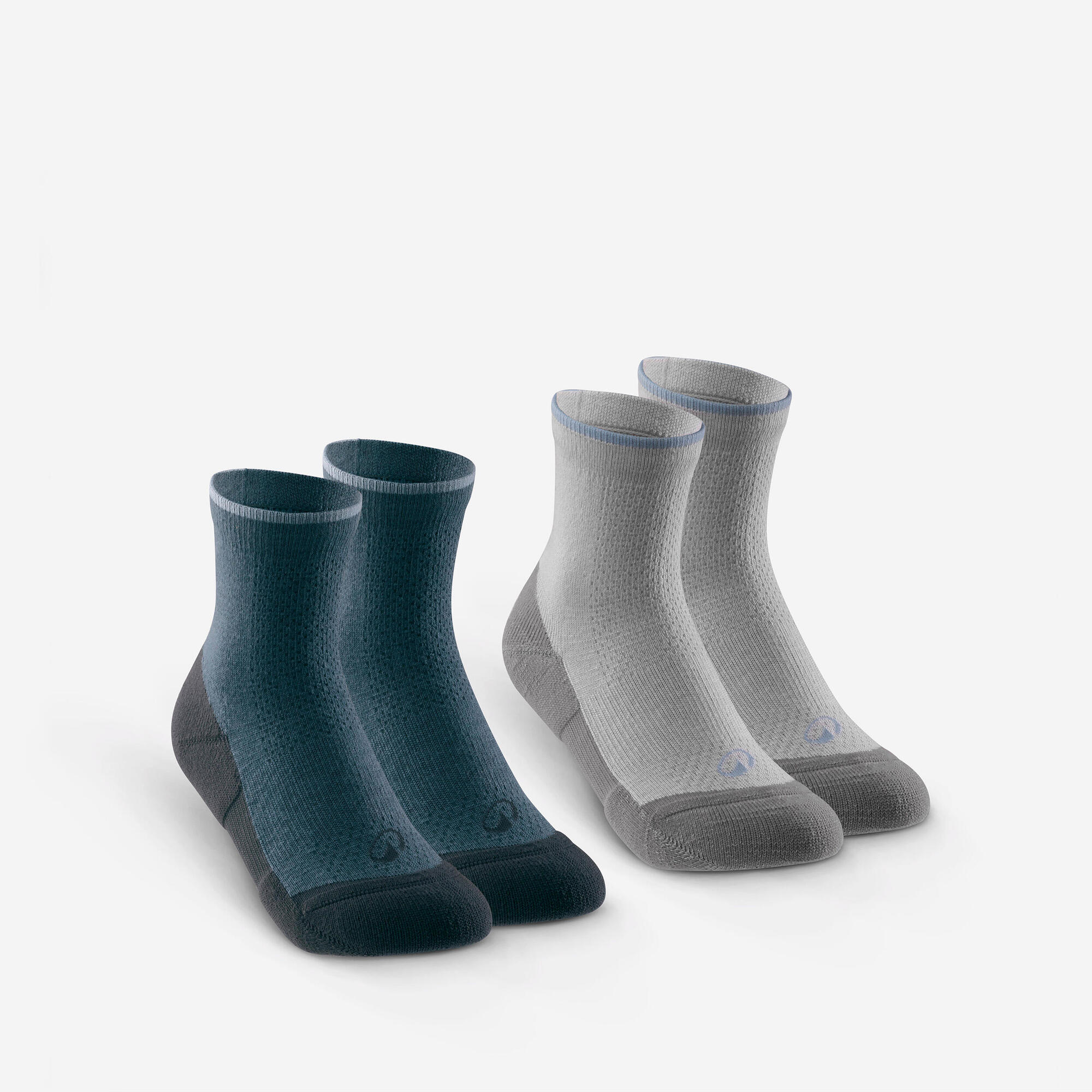 quechua-hike-100-wandersocken-kinder-2er-pack-grau image 8