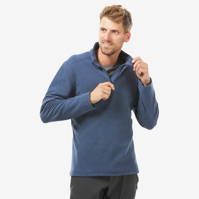 quechua-mh100-herren-fleecepullover-half-zip-schieferblau image 1