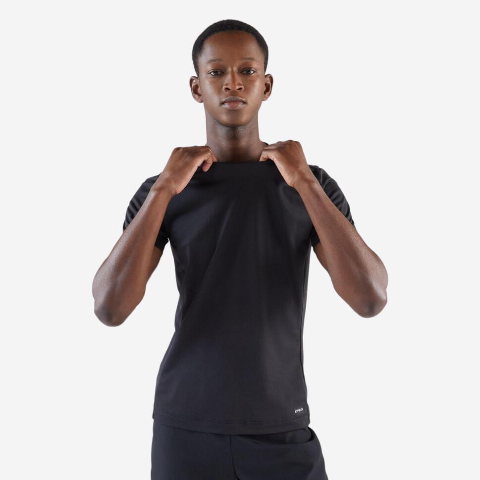 kiprun-run-100-laufshirt-herren-schwarz-atmungsaktiv image 1