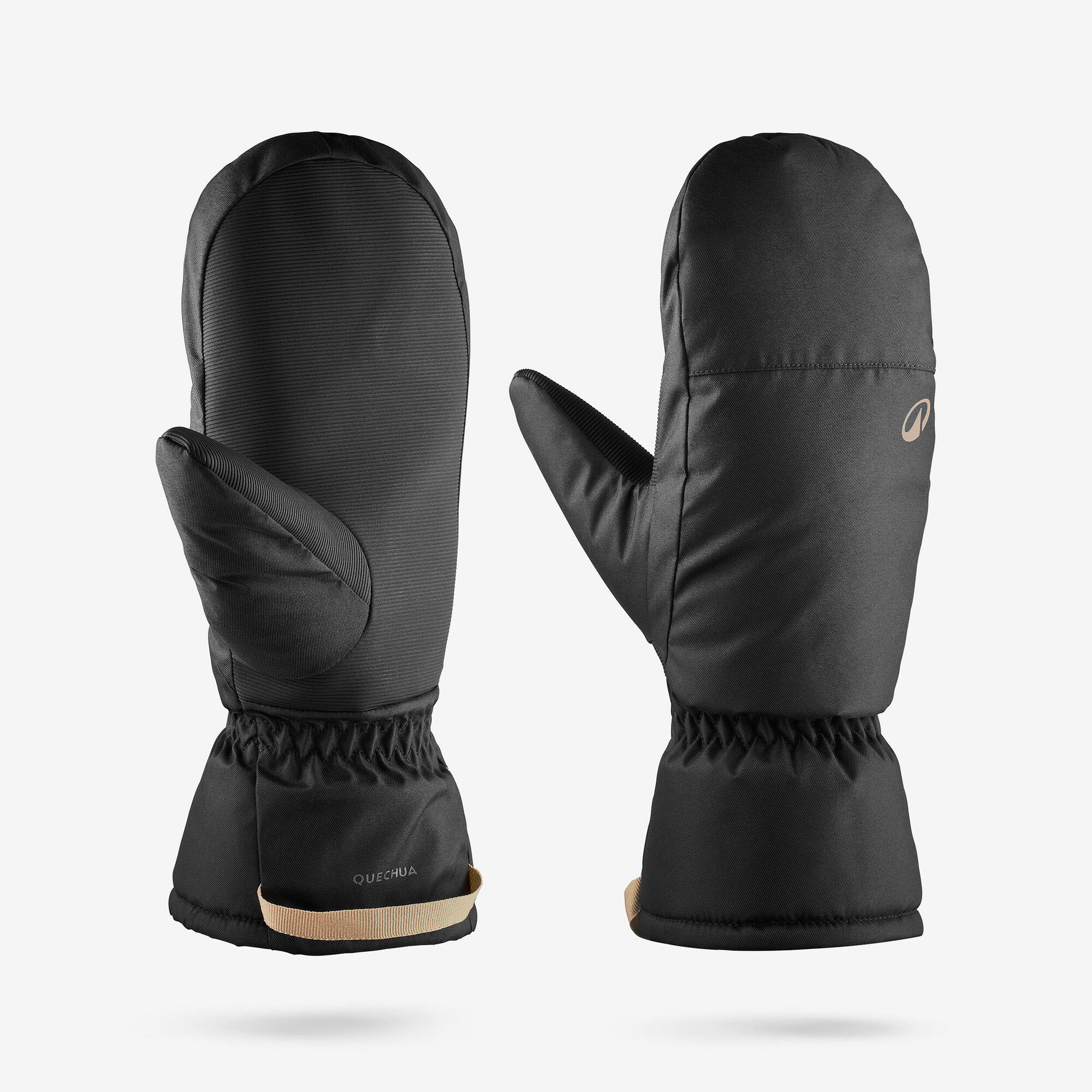 wedze-100-skihandschuhe-f-ustlinge-smoked-black image 2