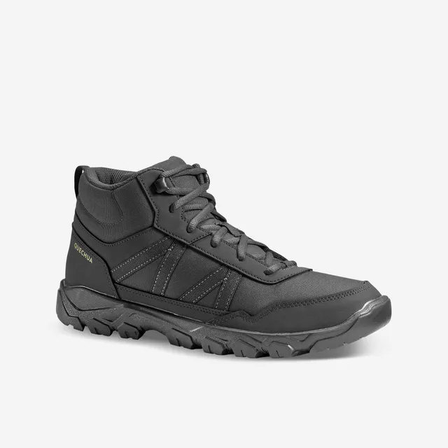 quechua-nh100-mid-herren-wanderschuhe-hoch-schwarz image 1