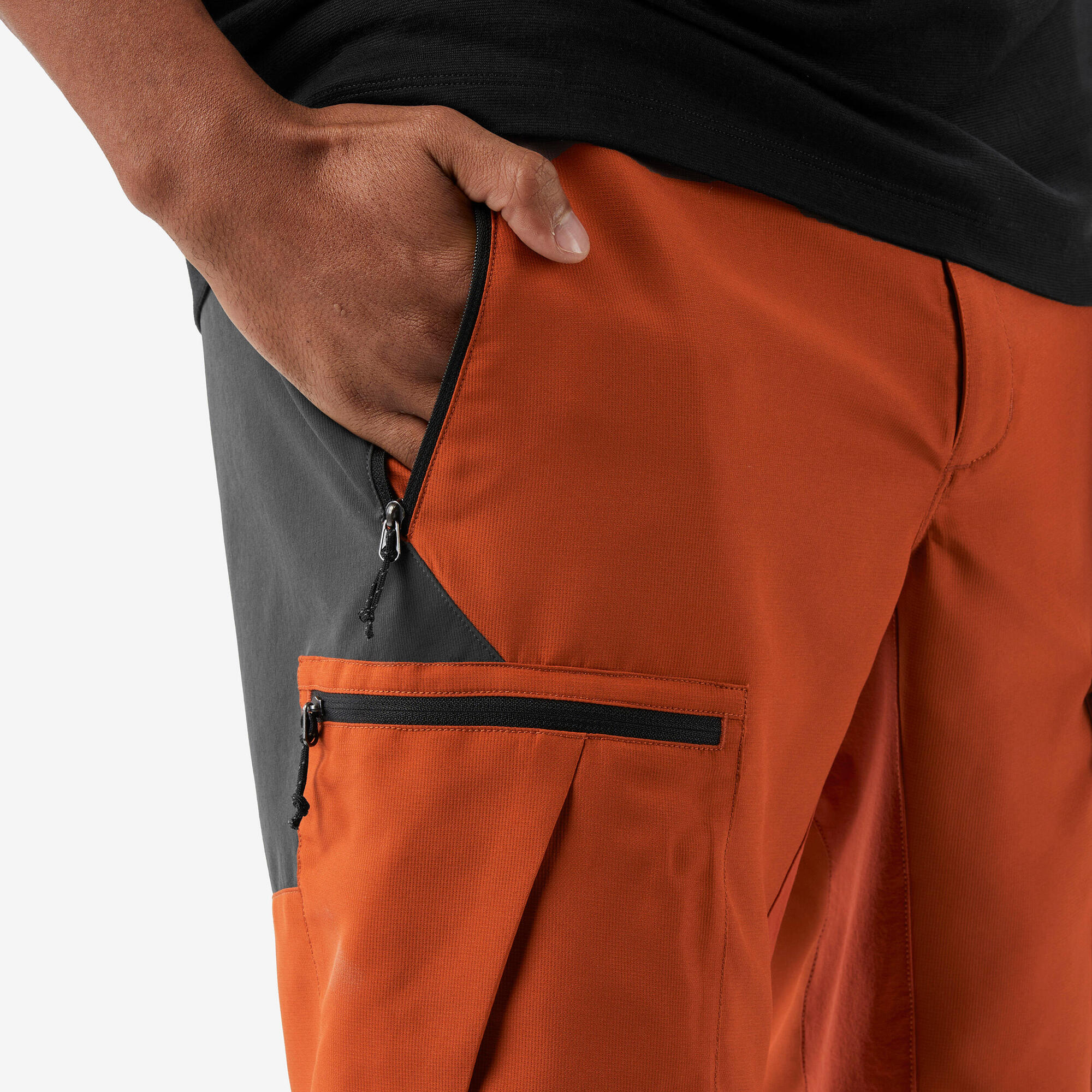 forclaz-mt500-trekkingshorts-herren-carbon-grau image 3