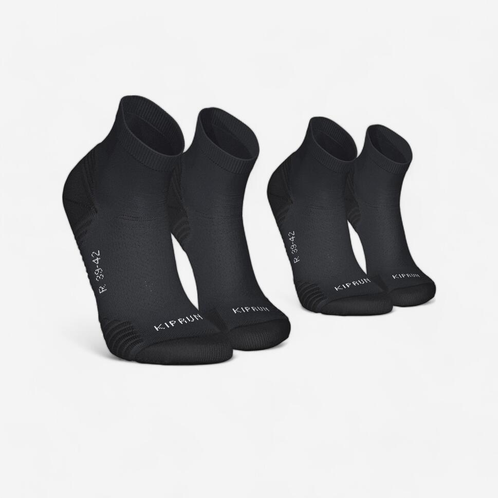 kiprun-500-laufsocken-dick-schwarz-2-paar image 1