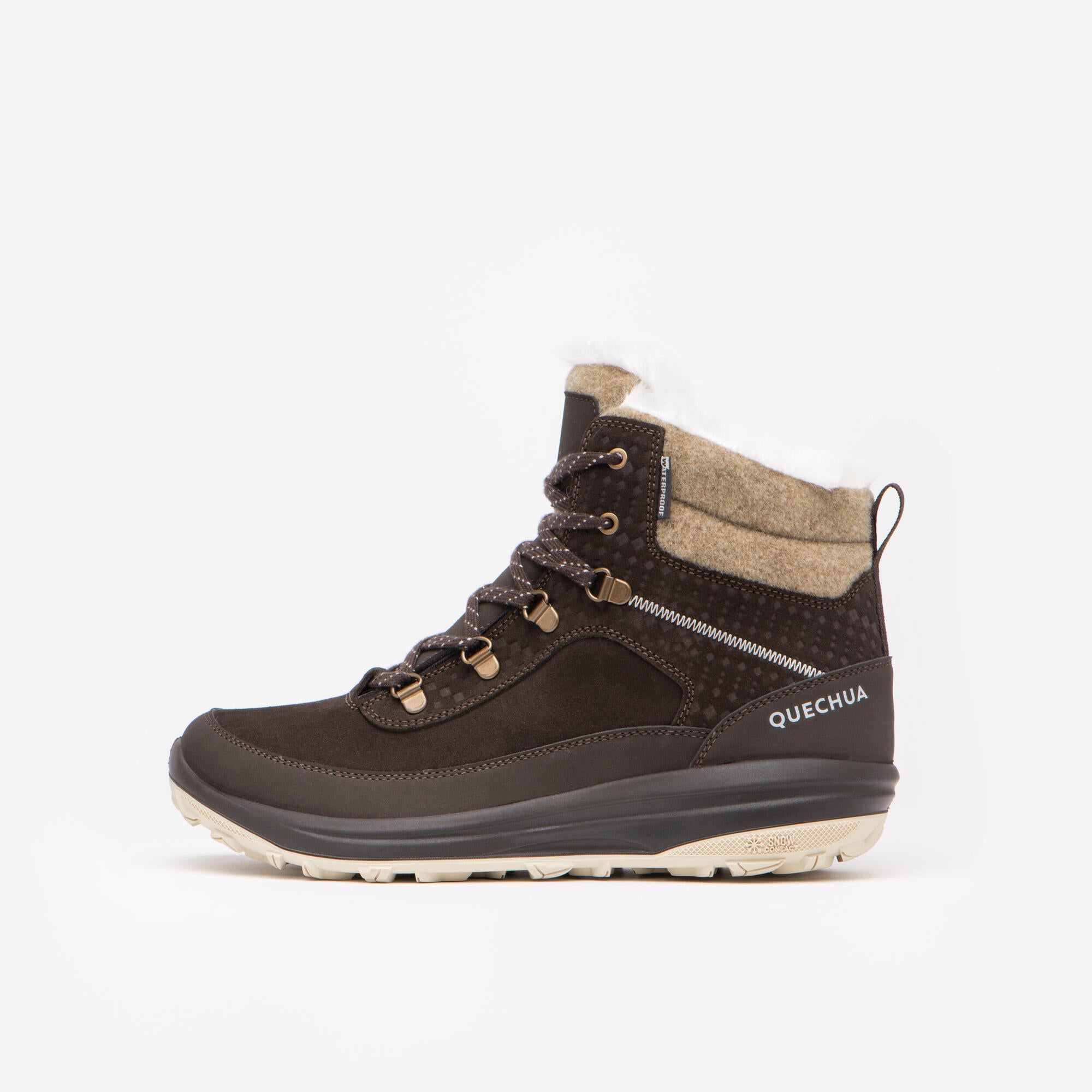 quechua-nh900-winterschuhe-damen-leder-wasserdicht-warm image 5