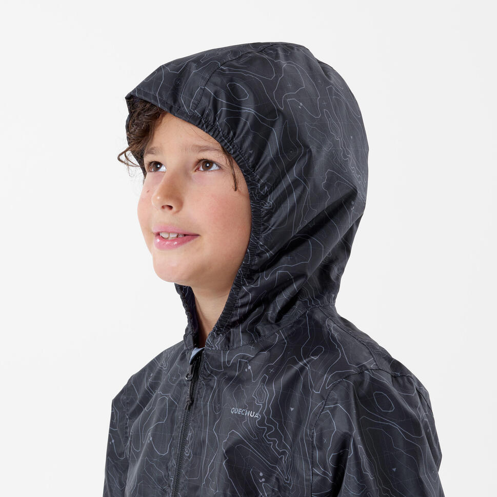 quechua-mh150-kinder-wanderjacke-carbon-gray-wasserdicht image 4
