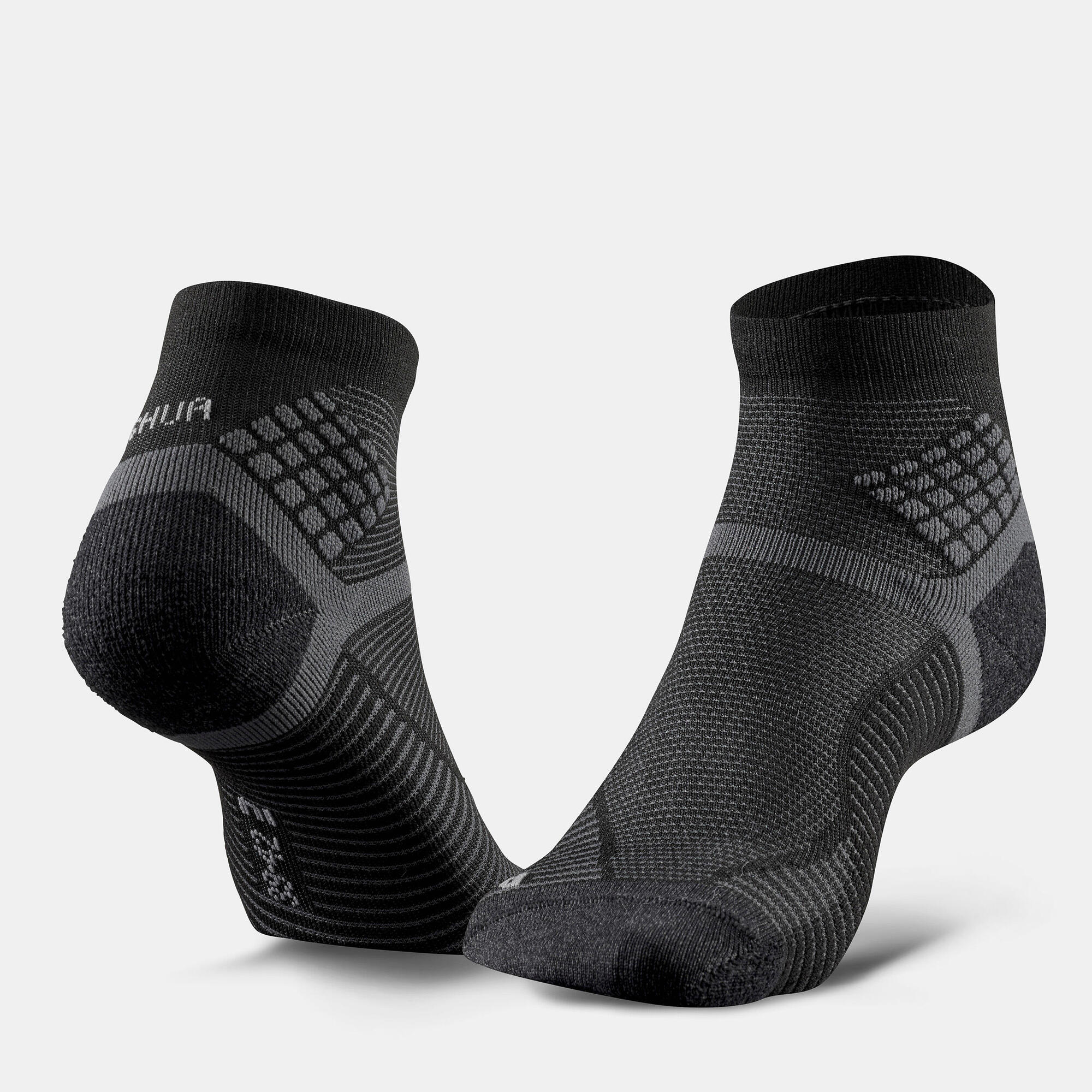 quechua-hike-500-mid-wandersocken-2er-pack-schwarz image 2