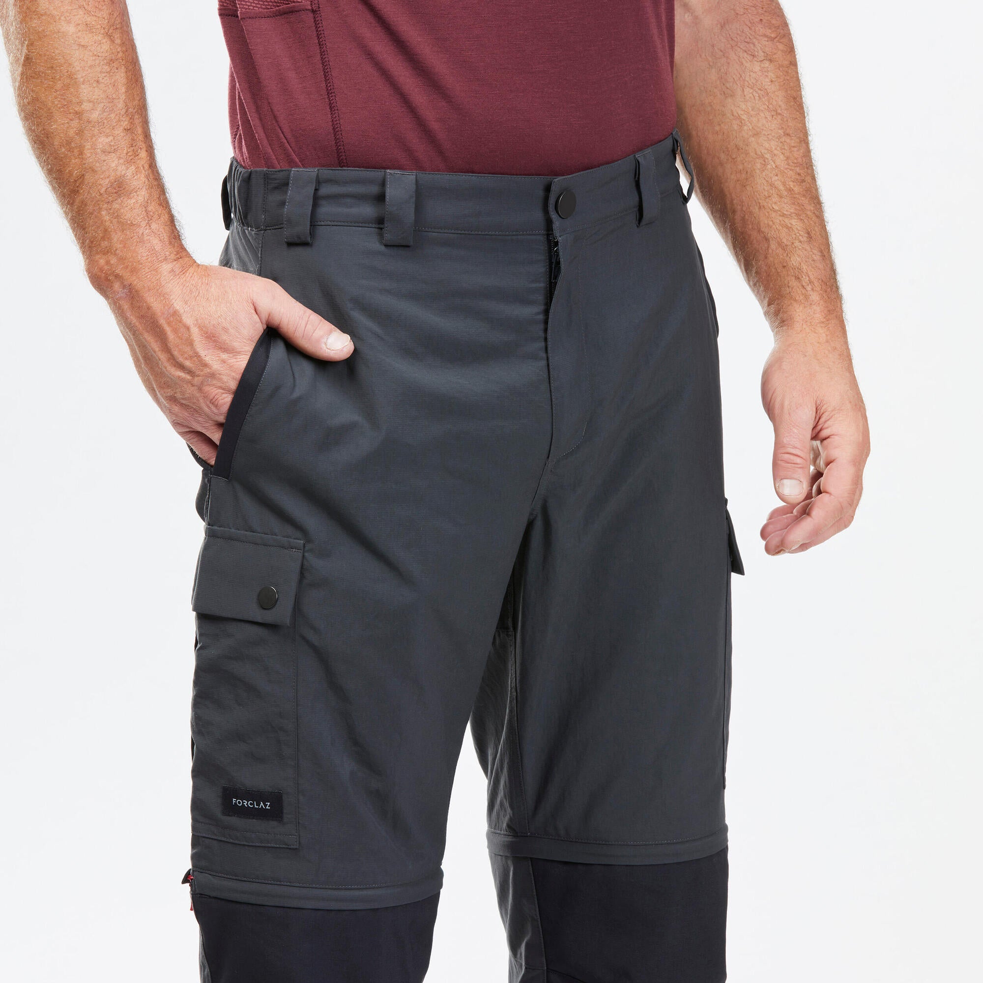 forclaz-mt100-zip-off-wanderhose-herren-carbon-gray-2in1 image 6