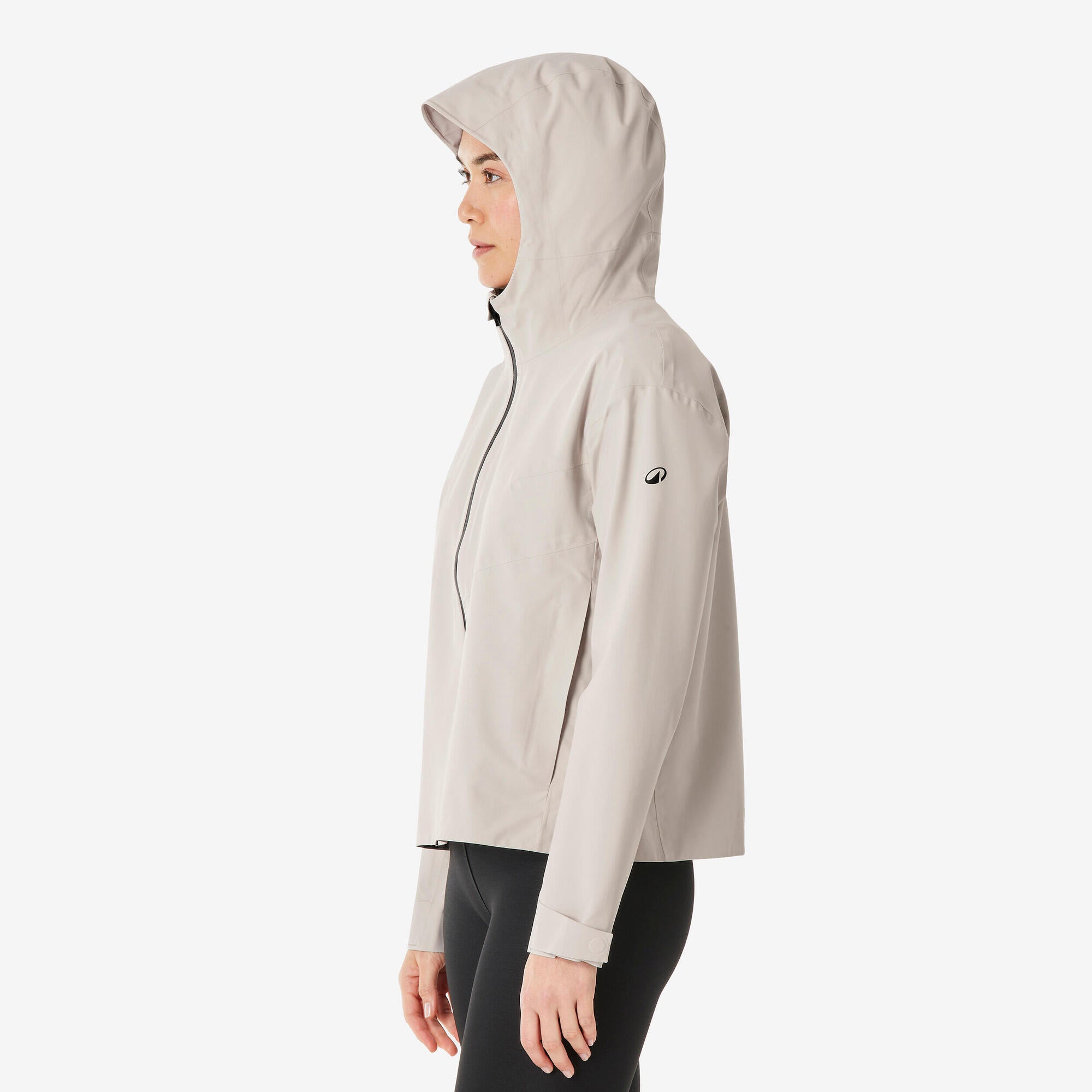 quechua-mh100-regenjacke-damen-pearl-beige-wasserdicht image 7