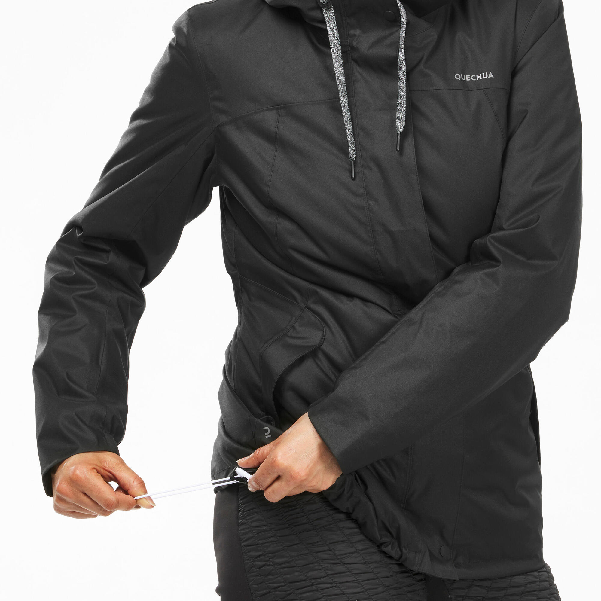 quechua-nh500-winterjacke-damen-schwarz-wasserdicht-10-c image 8