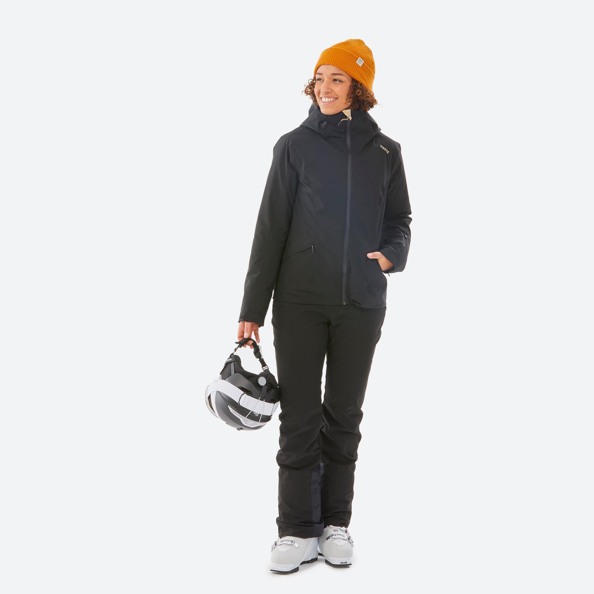 wedze-500-skijacke-damen-smoked-black-wasserdicht image 4