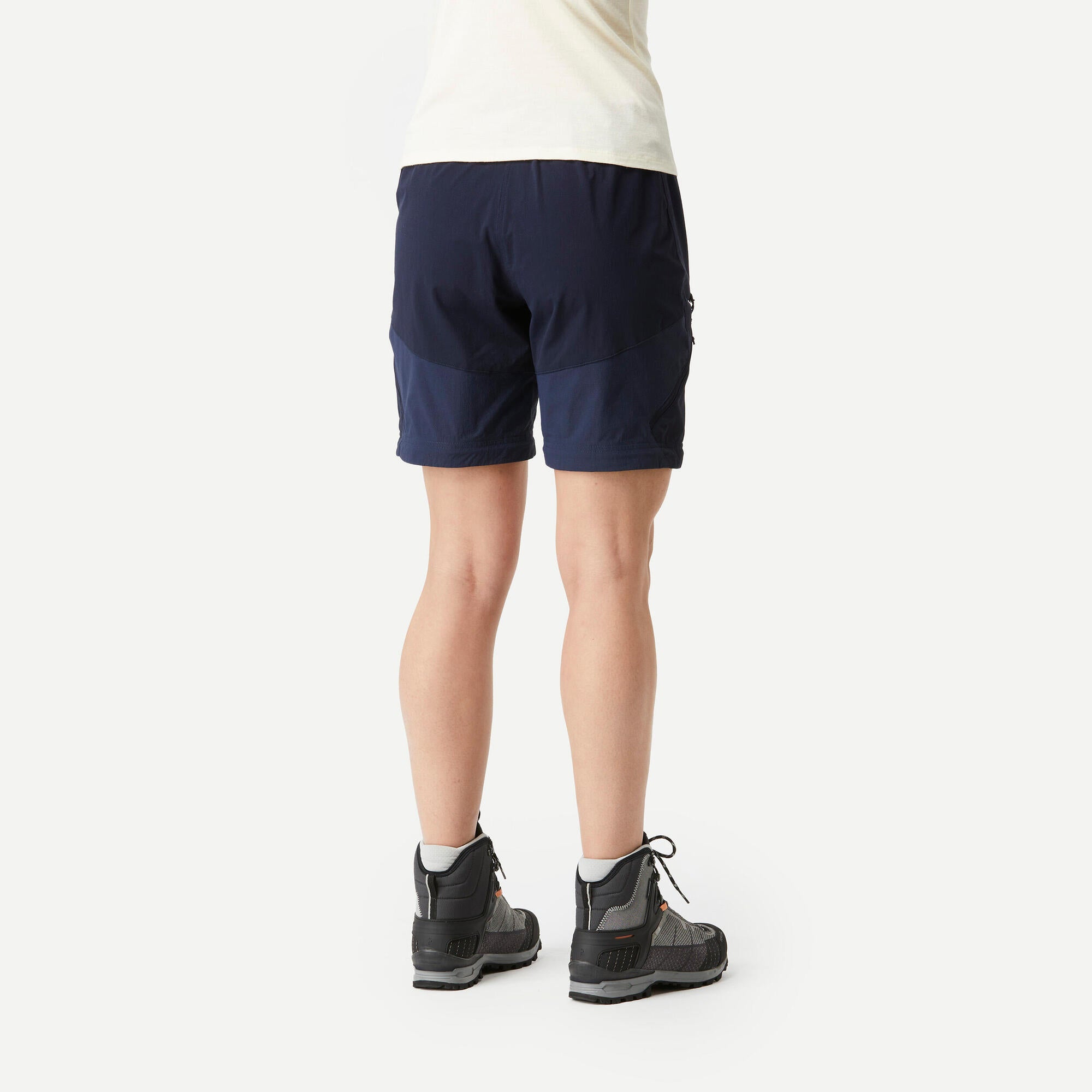 btwin-simond-mt500-wanderhose-damen-2in1-navy-blue image 3