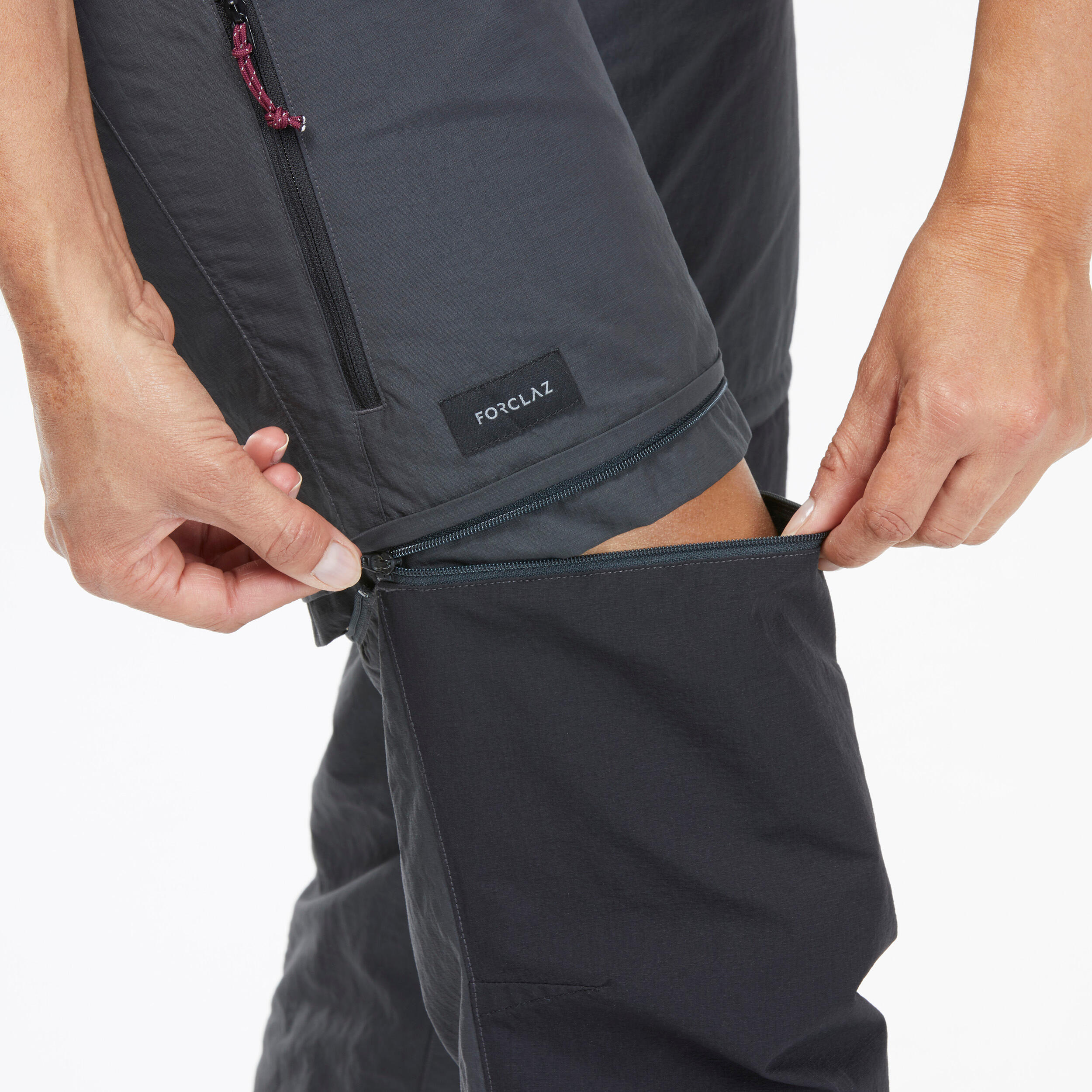 forclaz-mt100-2-in-1-zip-off-wanderhose-carbon-grau image 4