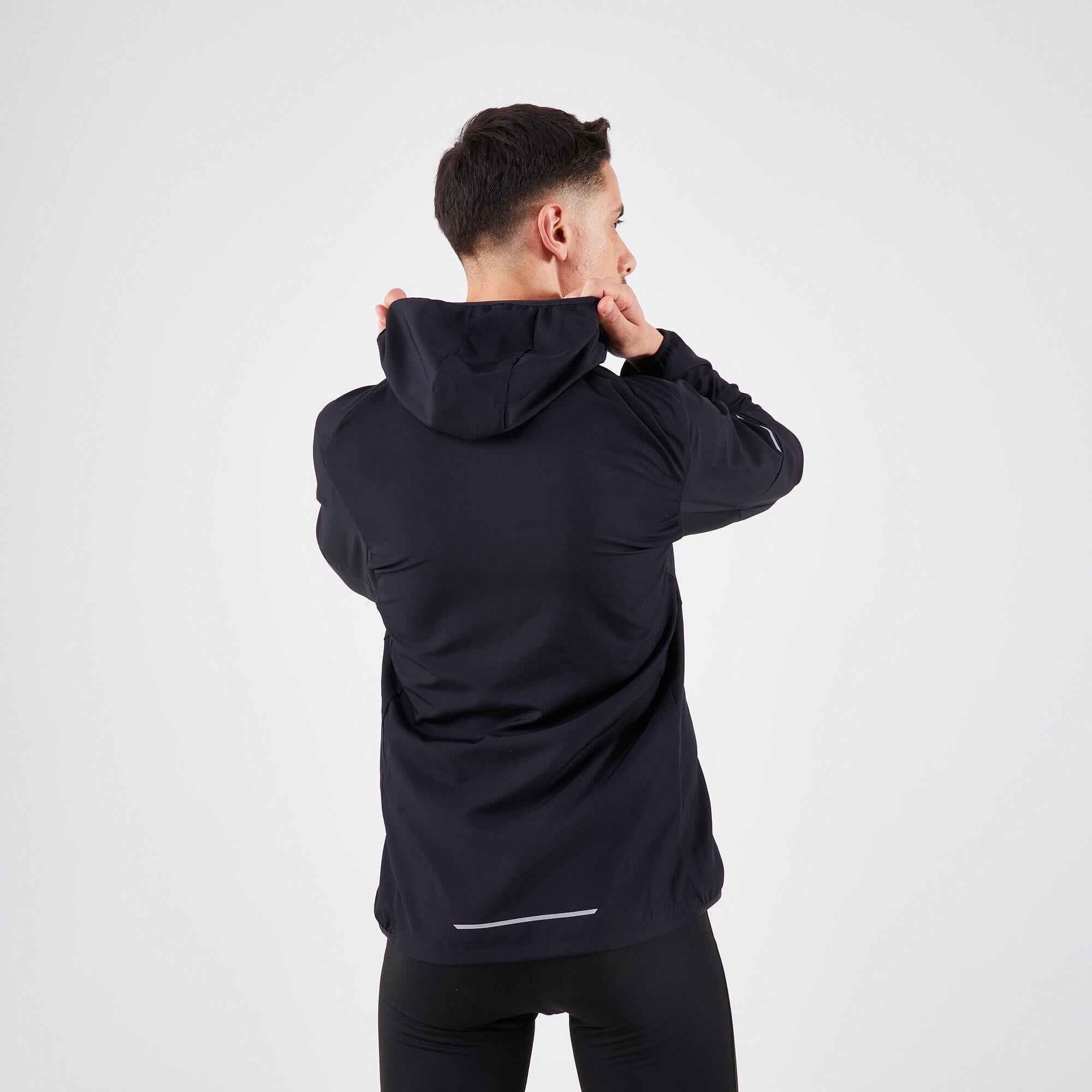 kiprun-run-100-laufjacke-herren-smoked-black-winddicht image 3