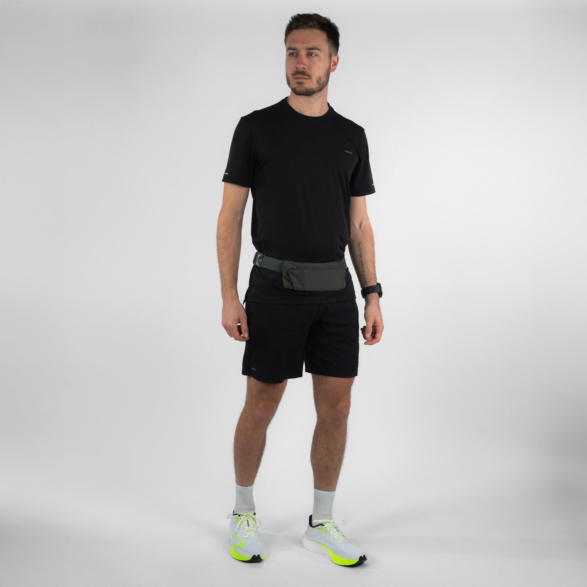 kiprun-running-belt-v2-laufg-rtel-schwarz-olive-handyfach image 6
