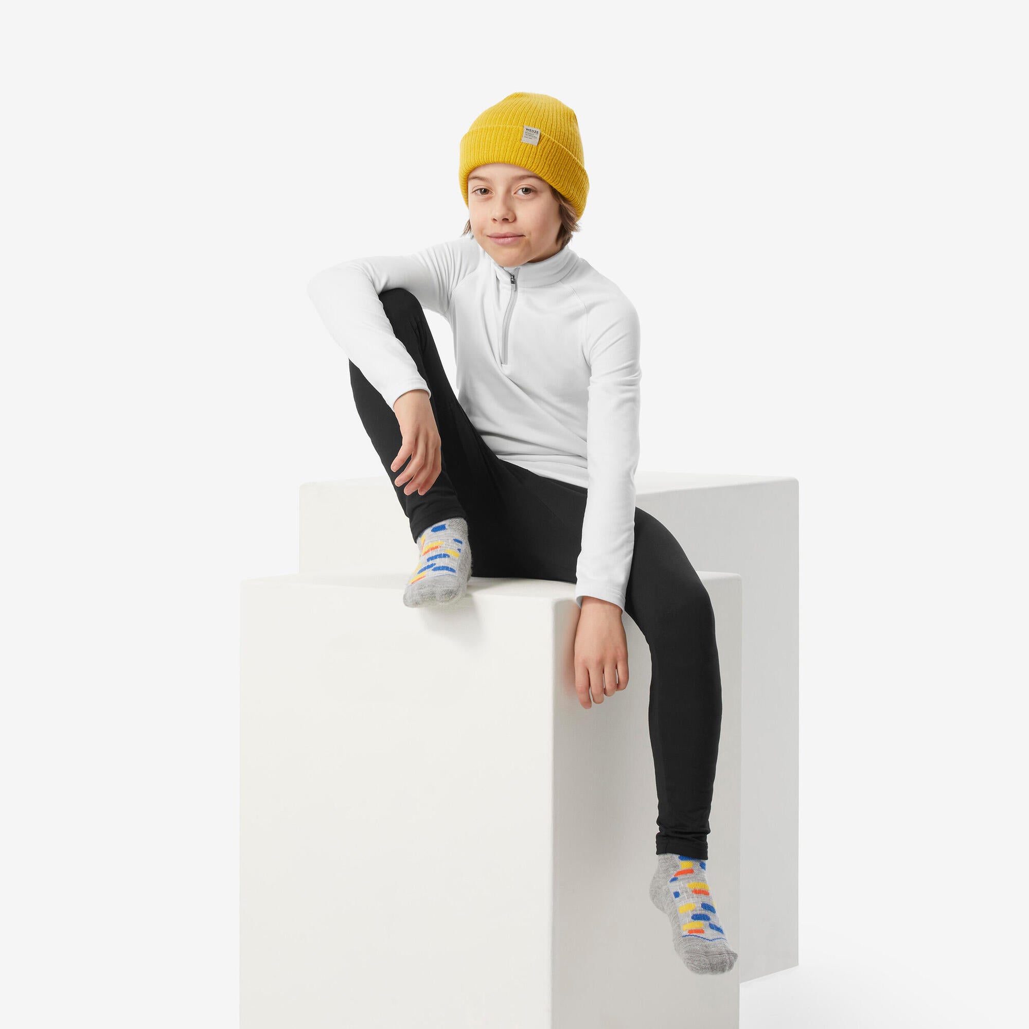wedze-bl500-thermohose-kinder-smoked-black-ski-unterhose image 6
