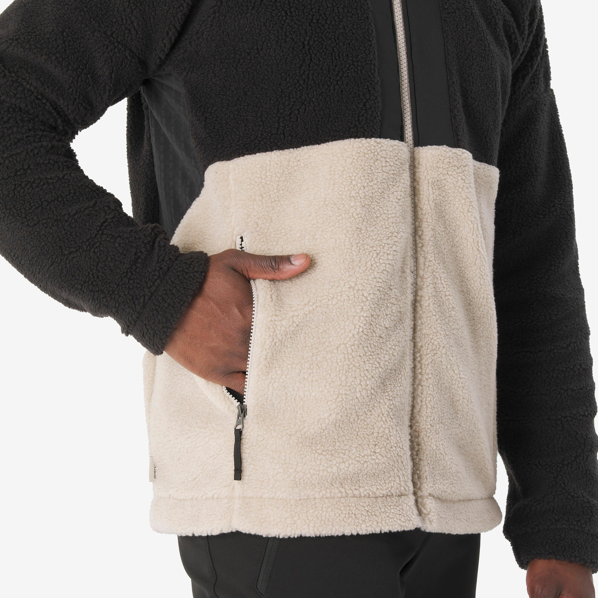 quechua-nh900-sherpa-fleecejacke-herren-lunar-beige image 8
