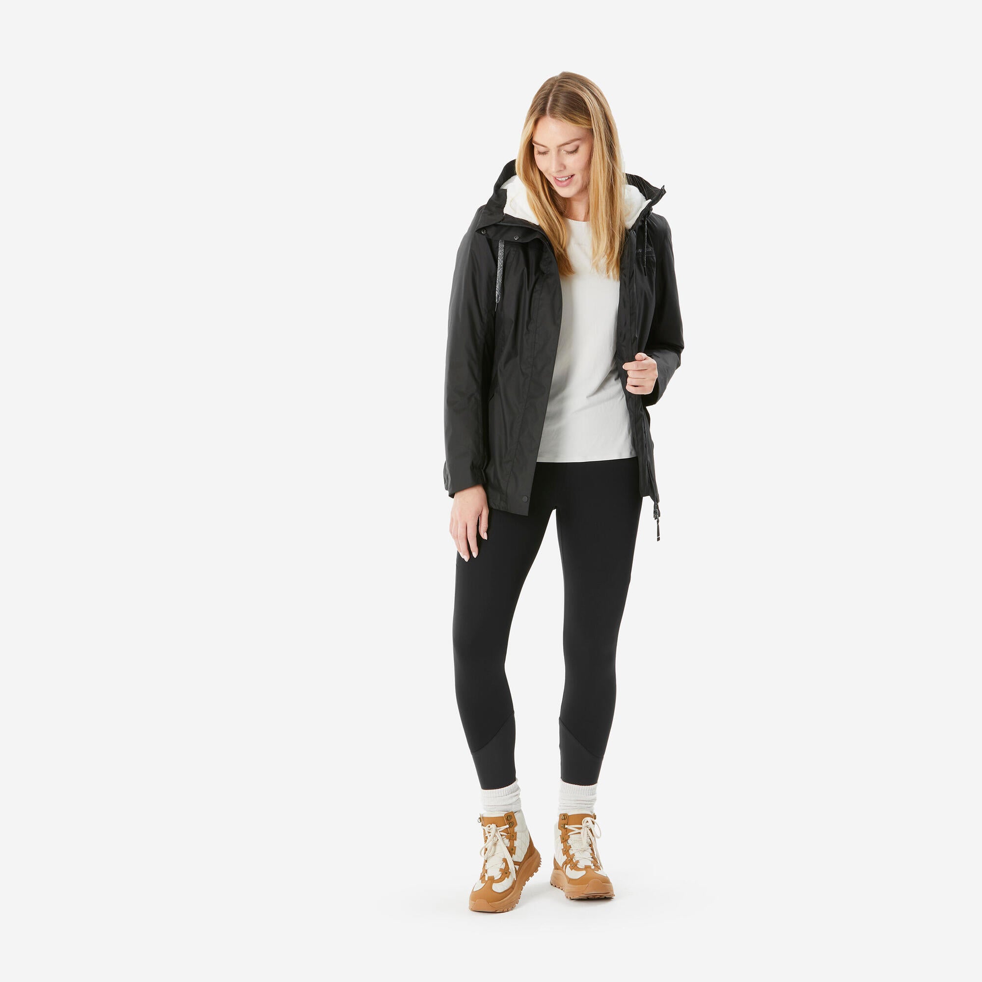 quechua-nh500-winterjacke-damen-schwarz-wasserdicht-10-c image 2