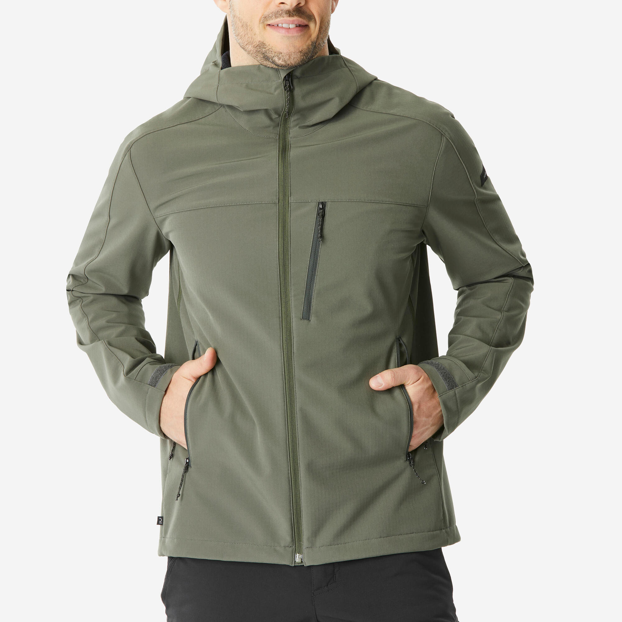 forclaz-500-herren-softshell-windjacke-khaki-gr-n image 7