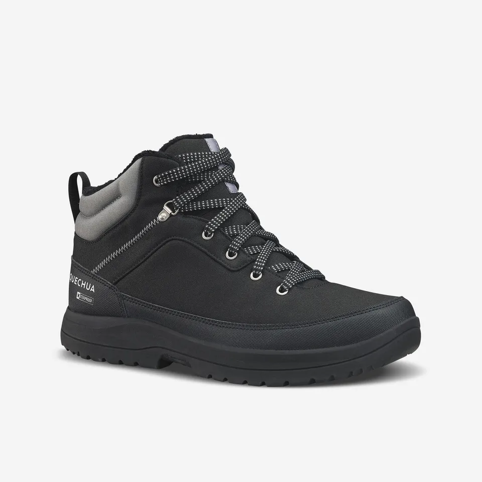 quechua-nh100-herren-winterschuhe-schwarz-wasserdicht image 1