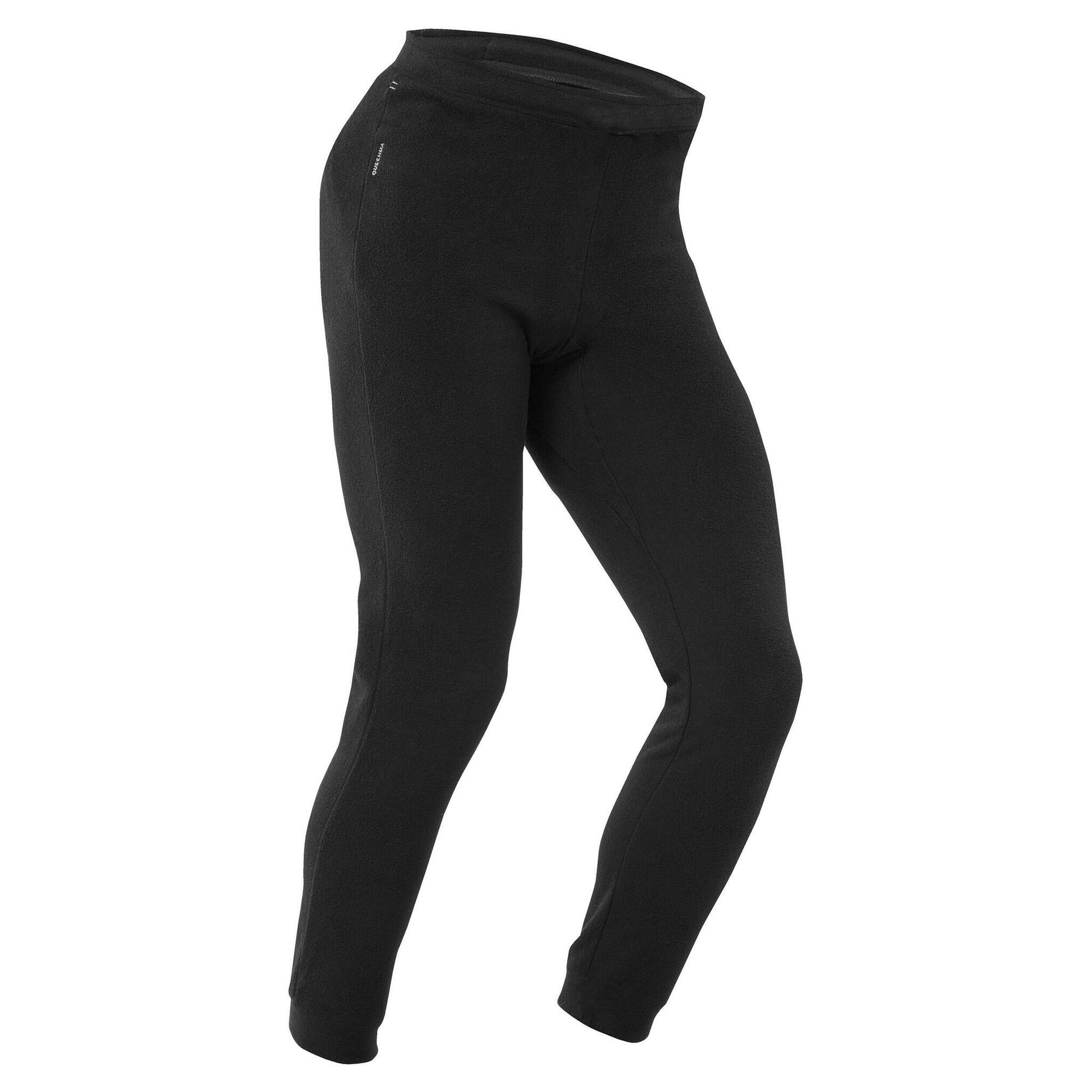 quechua-mh100-fleece-leggings-herren-schwarz-atmungsaktiv image 5