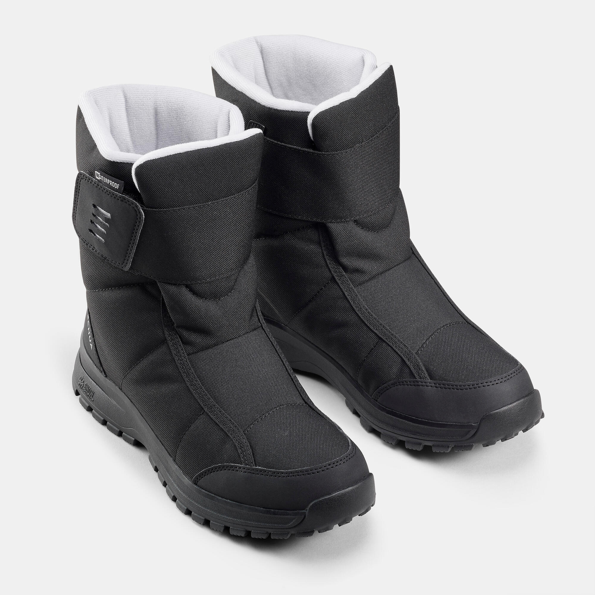 quechua-sh100-x-warm-damen-winterstiefel-schwarz-wasserdicht image 2