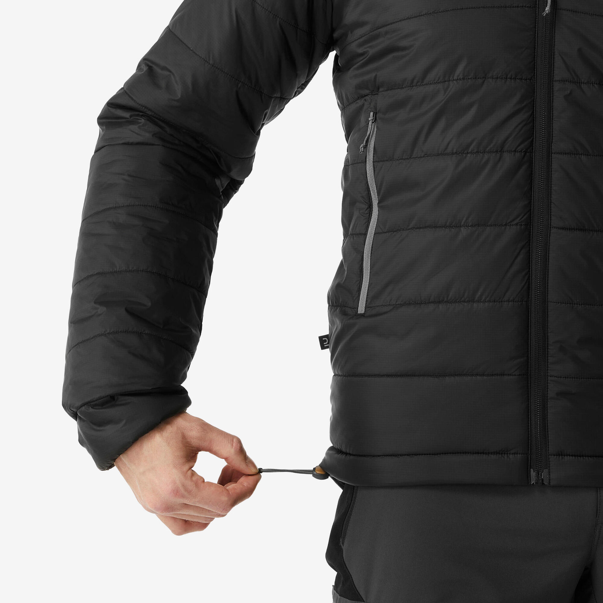 forclaz-mt100-herren-steppjacke-schwarz-mit-kapuze image 5