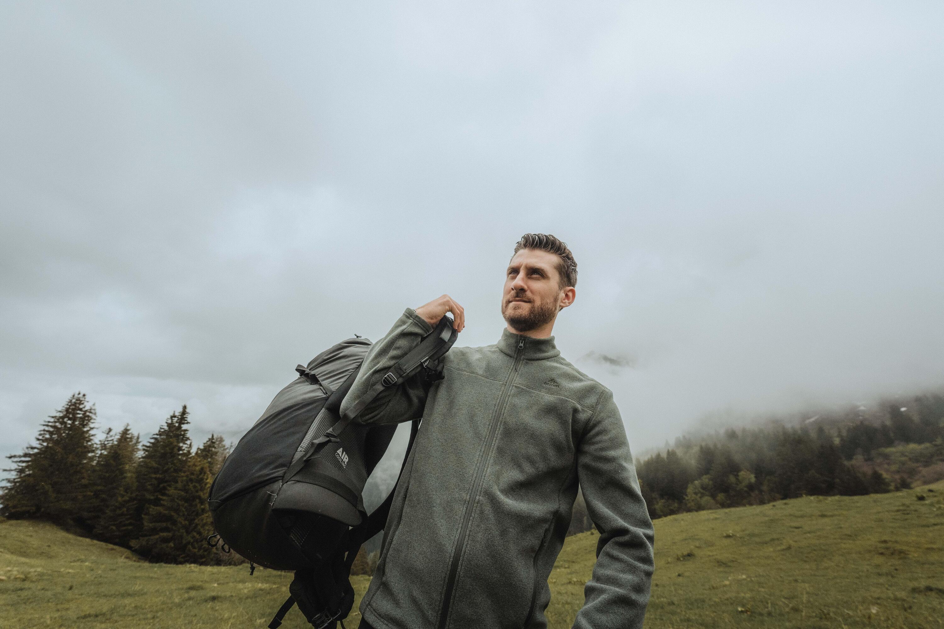 quechua-mh120-herren-fleecejacke-laurel-green image 6