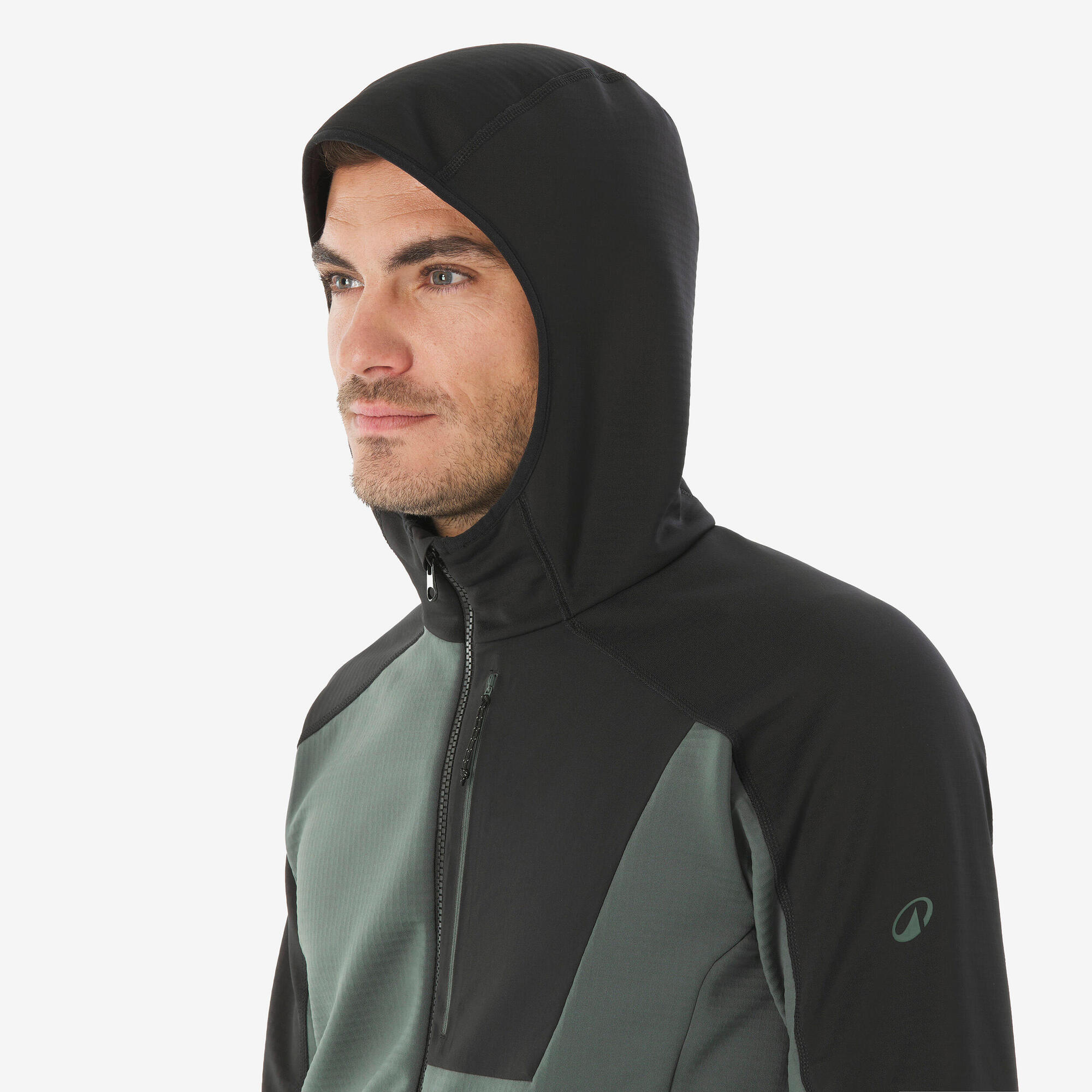 quechua-mh500-full-zip-fleecejacke-herren-dunkelgr-n-warm image 8