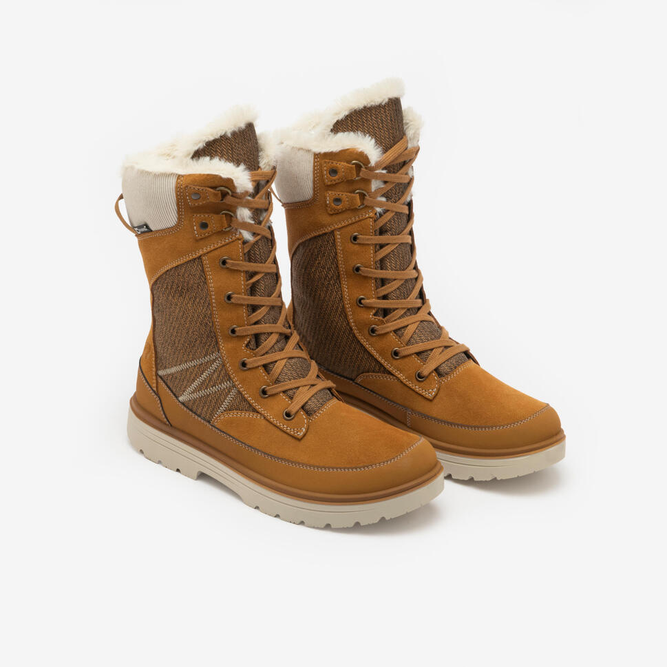 quechua-nh900-winterstiefel-damen-leder-wasserdicht image 2
