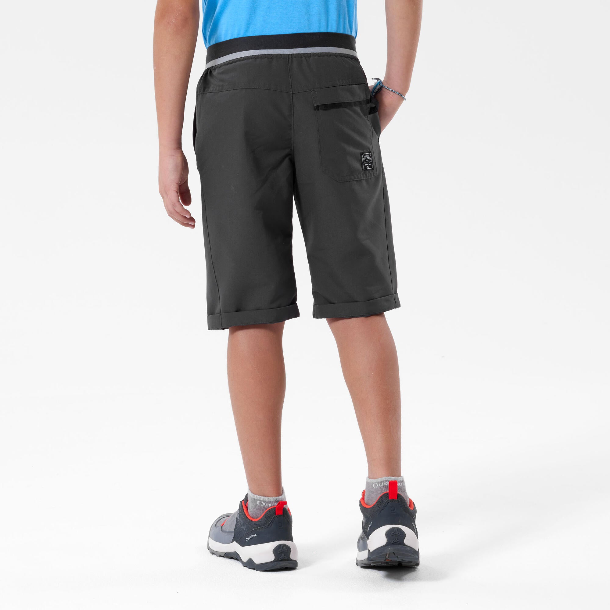 quechua-mh100-kinder-wandershorts-carbon-grau image 3